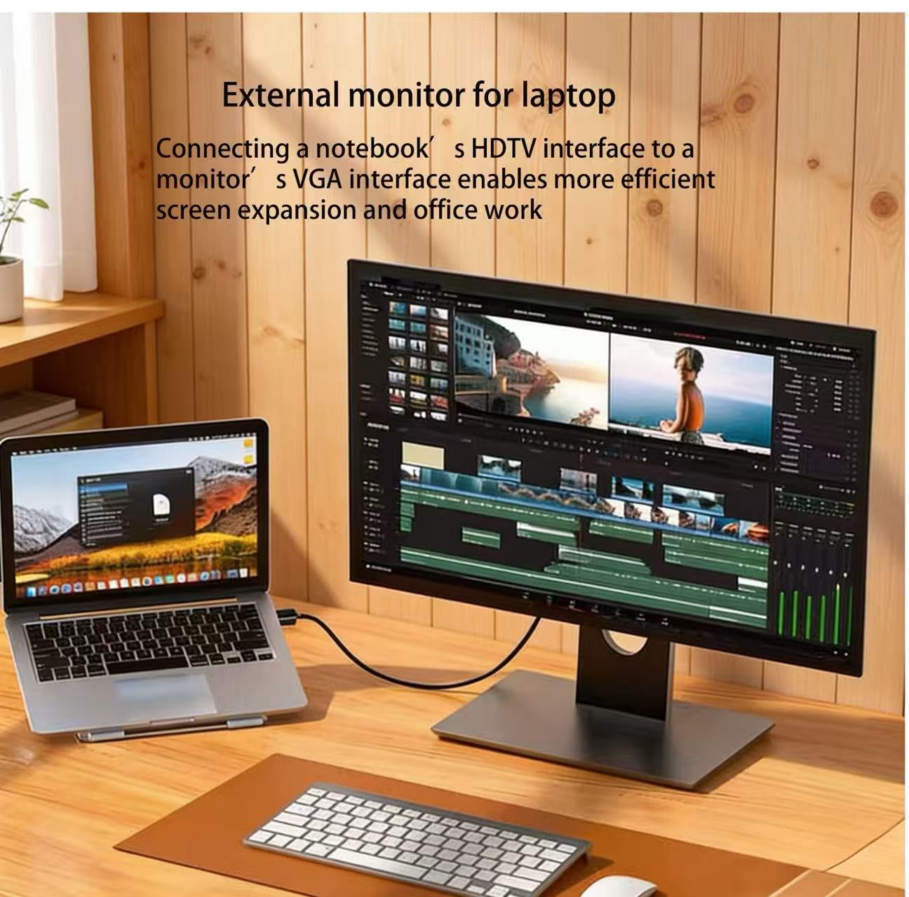 UIGOCLE 1080P@60Hz (6FT), Replacement HDMI to VGA Cable, Computer HDMI to VGA Monitor Cable Video Cable (Public