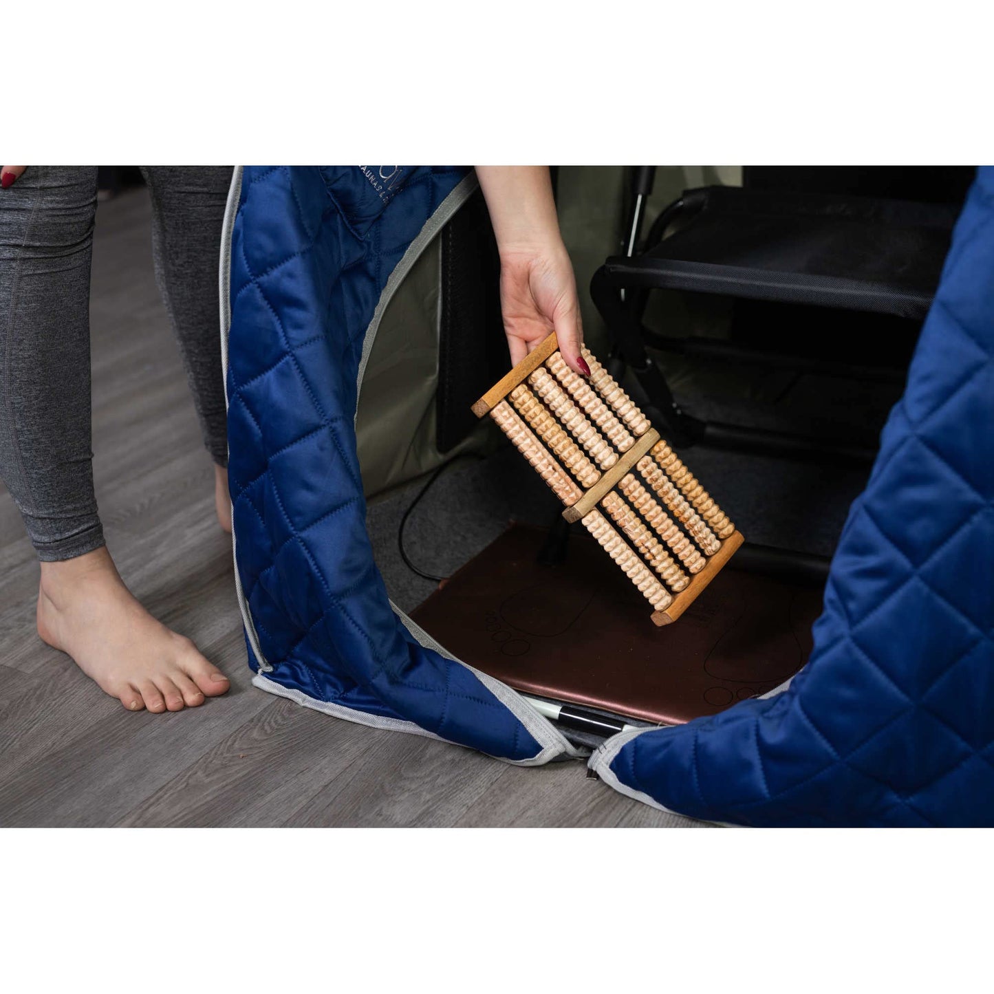Heat Wave Spirit Oversized Portable Personal Sauna with FAR Infrared Carbon Panels, Heated Floor Pad, Canvas Chair