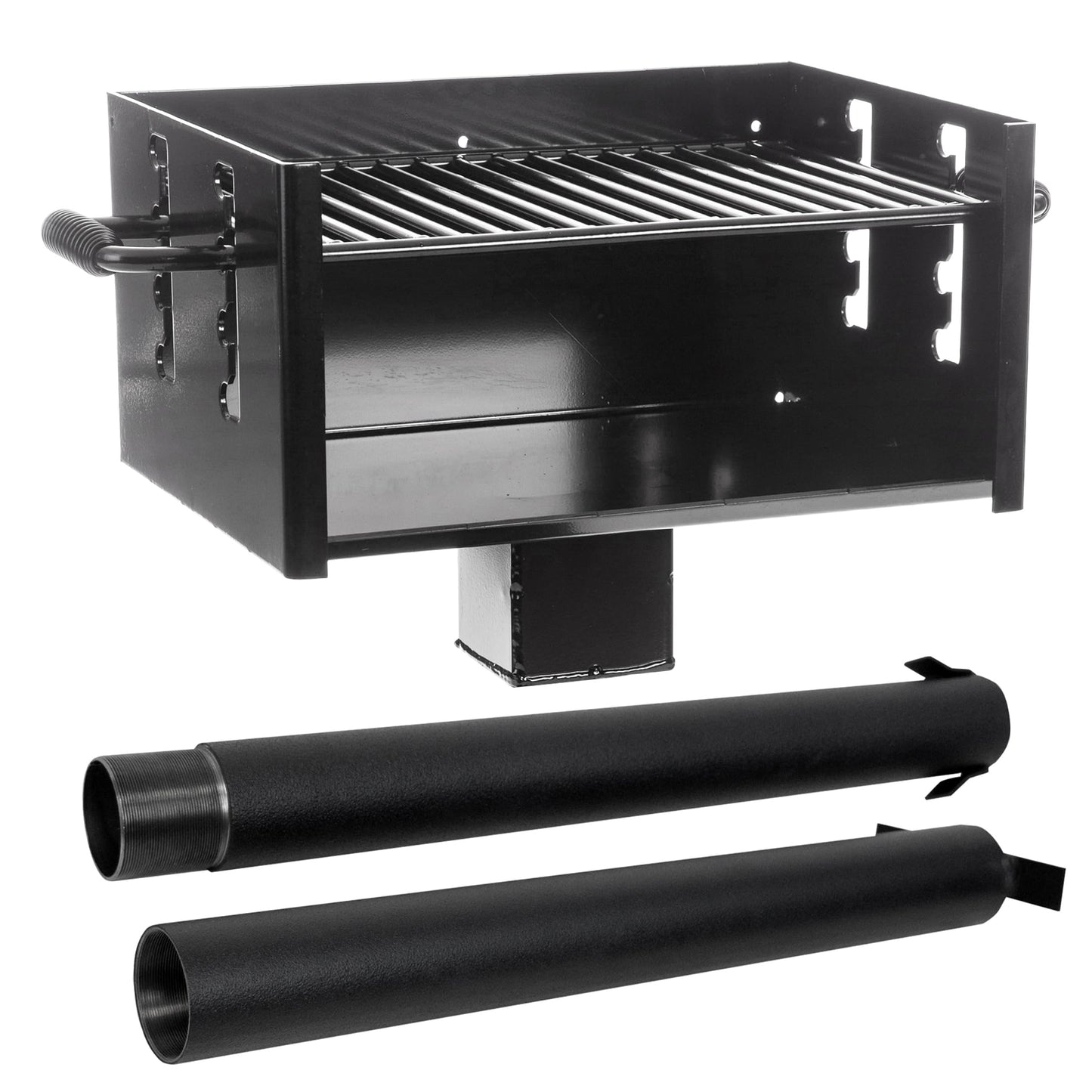 Commercial Grade Park Grill – Heavy-Duty Steel with 300 Sq Inch Cooking Grate, 360° Swivel Post, Made in the USA by Jamestown Advanced Products
