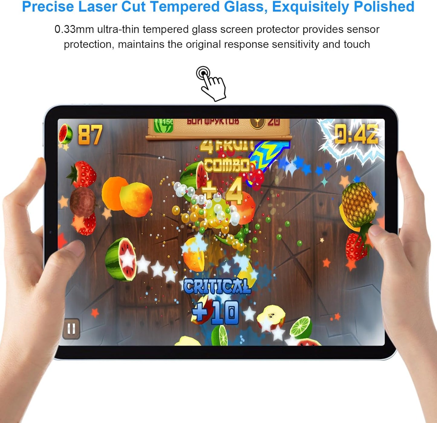 2 Pack 11 Inch 2025/2024 M5 M4 (6th/5th 11 Inch 9H SIBEITU Screen Protector for iPad Pro Generation), Hardness Tempered