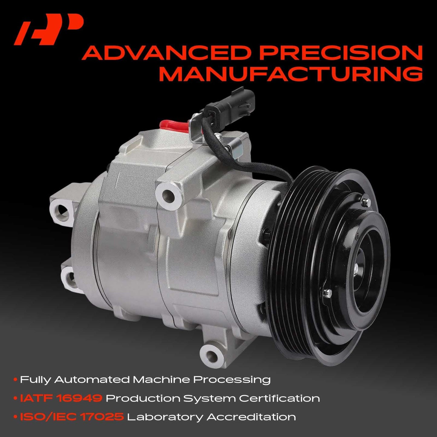 A-Premium A/C Compressor with Clutch Compatible with Chrysler 300 Dodge Charger 2.7L 2006-2010, Magnum 2.7L 2006-2008, 10S17C Style, 6 Grooves