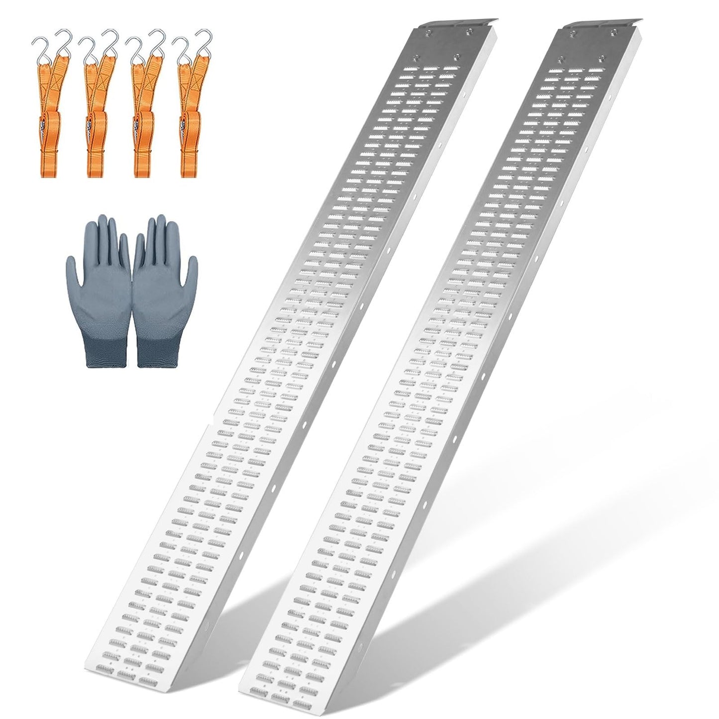 Arejonner Heavy Duty 1500LBS Loading Ramp 2-Pack, 71" Long 8.86" Wide Steel Ramp for Hand Truck, Motorcycle, Bicycle & ATV