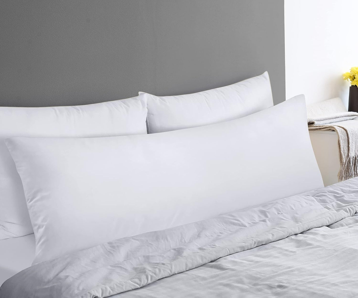 Utopia Bedding Full Body Pillow - Long 20 x 54 Inch Pillow Insert for Side Sleepers - White
