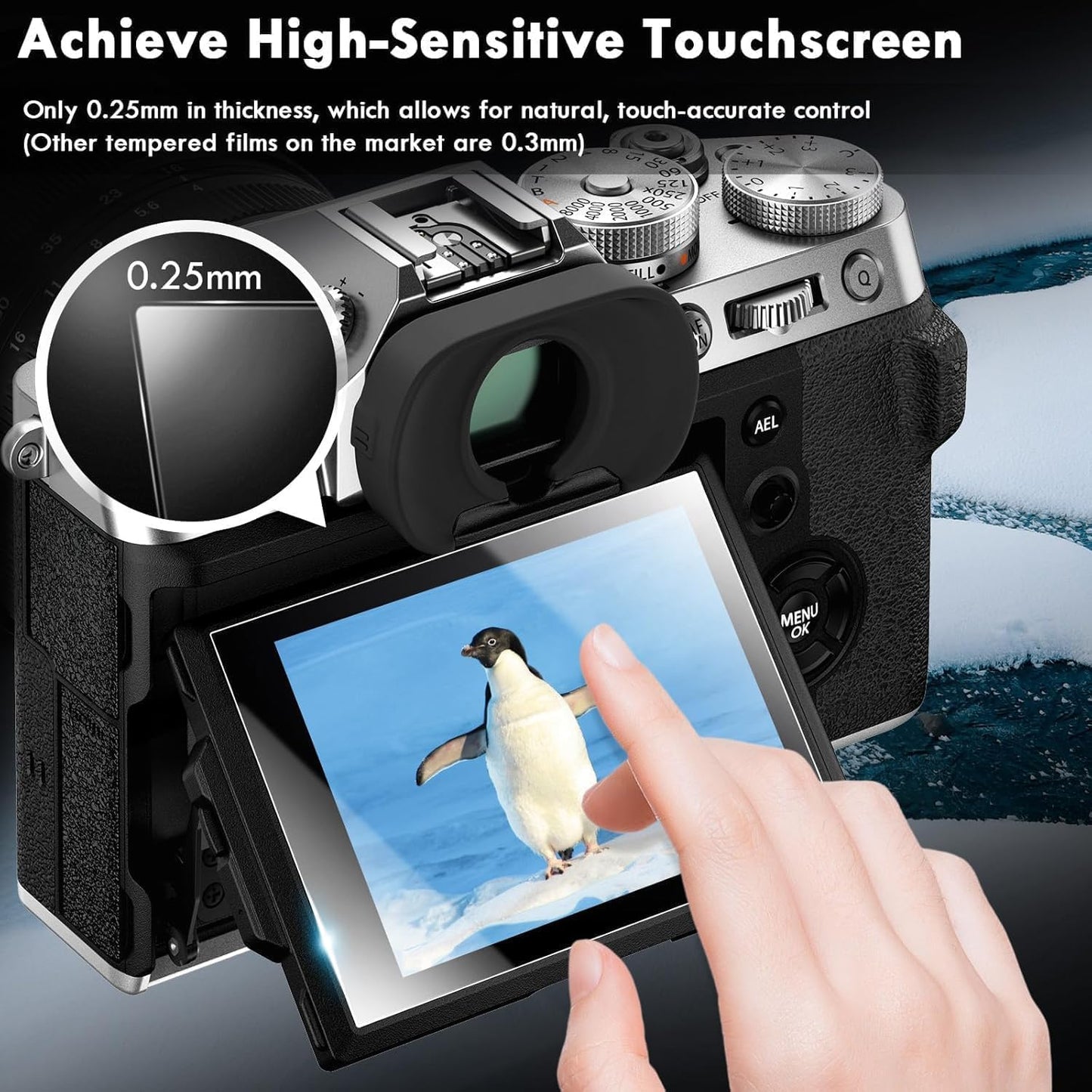 ZVE10 ZVE10 II/ZV-E10 0.25mm 9H 3 Packs Rieibi Screen Protector compatible with Sony Alpha II,Tempered Glass Film