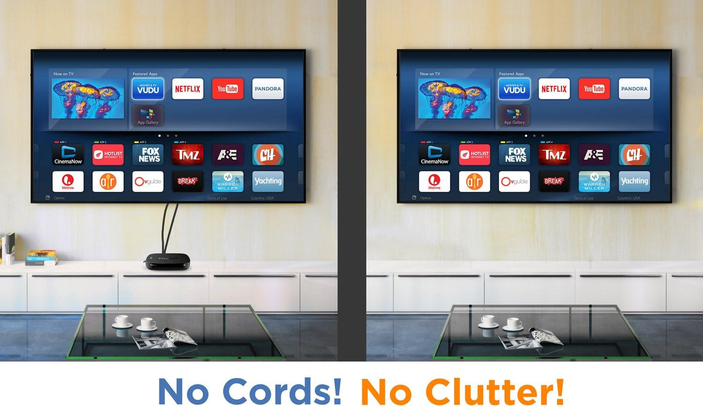 Mount-It! Universal Streaming Device Mount - Securely Attaches Behind Your TV - Compatible With Apple TV, Roku, Amazon