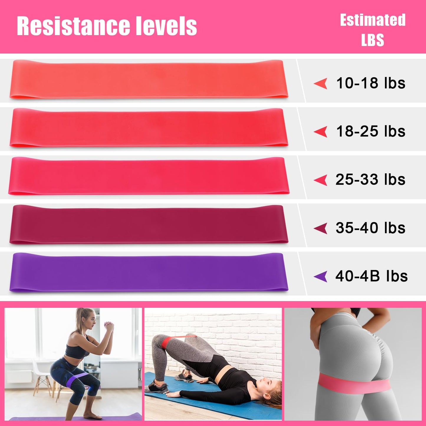 Silipull 10 Pcs Pilates Ring Blocks Set for Women Home Yoga Equipment Accessories Pilates Ring Circle and Ball Workouts Gift Include Ball Yoga Circle Resistance Bands Block Straps Gym Bag(Pink)
