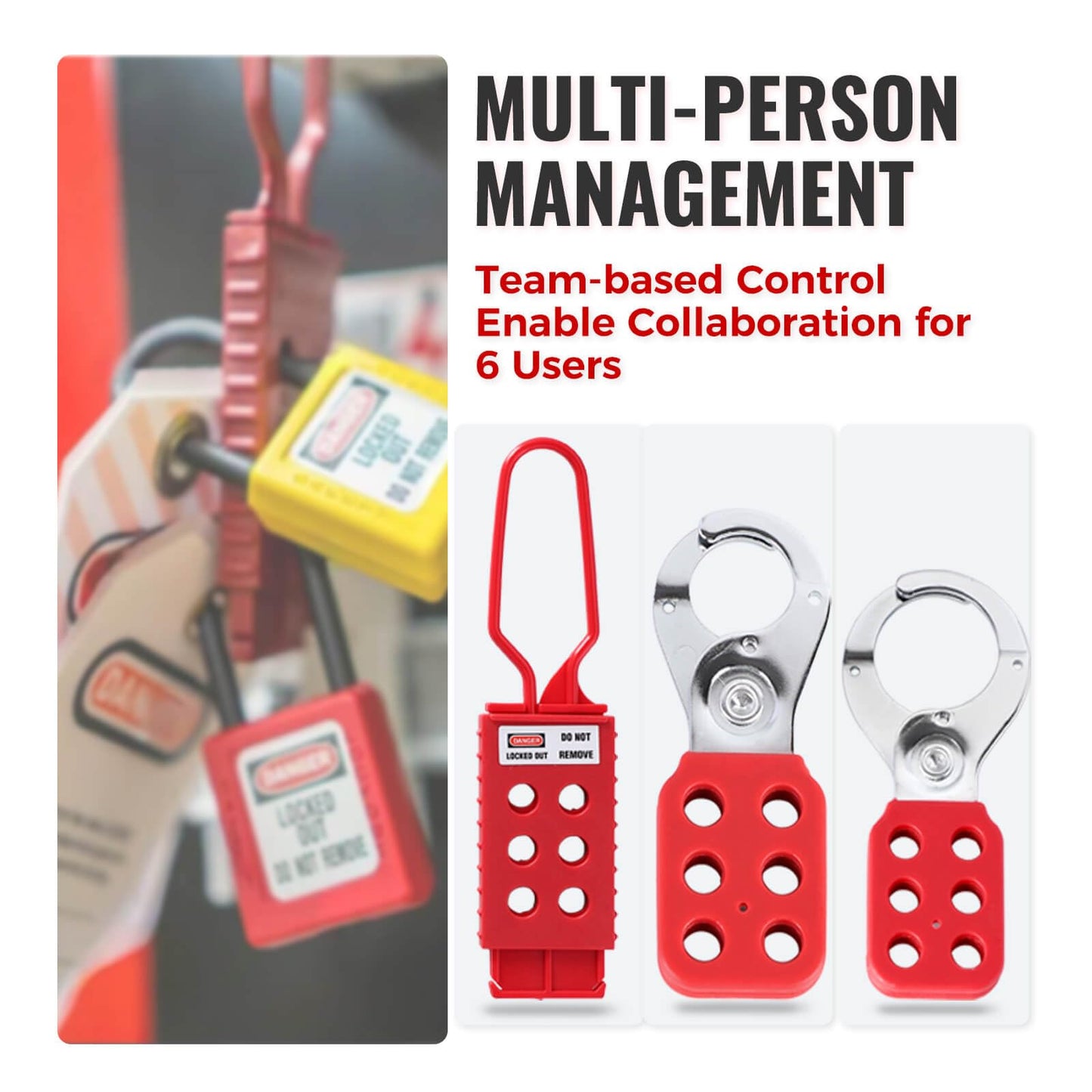 IWONGO 50 PCS Lockout Tagout Kit, OSHA Compliant Electrical Loto Kit, Safety Padlocks, Circuit Breaker Lockouts, Valve Lock, Hasp & Loto Tags, Industrial Safety Electrical & Mechanical