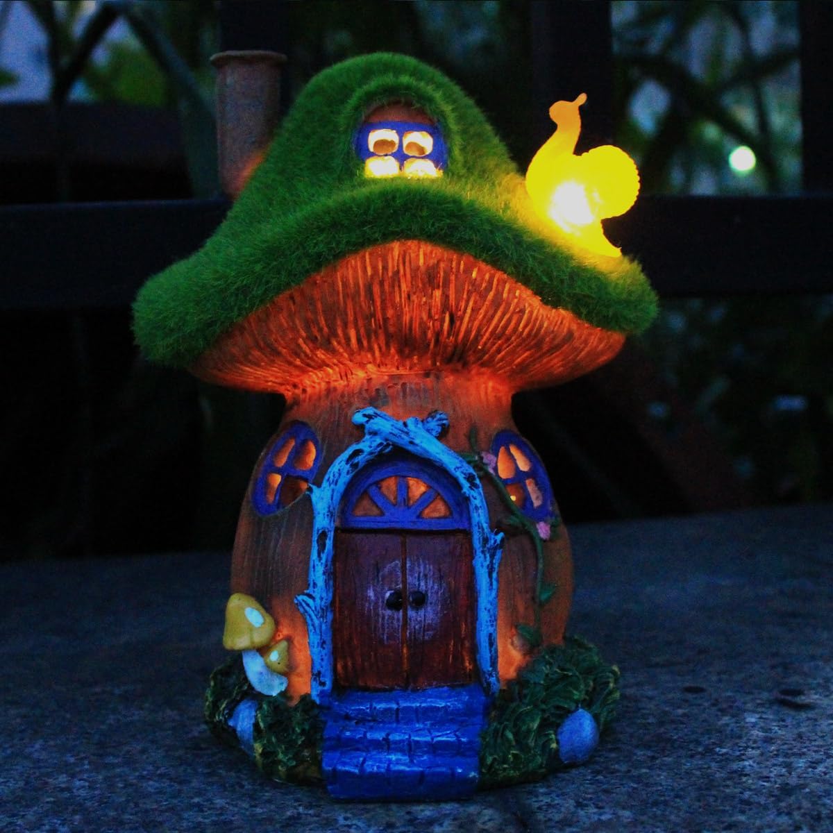Skiennix Mushroom Garden Statues - Solar Powered Fairy House Figurine for Outdoor Decor | Perfect Gift for Women, Moms, and Grandmas