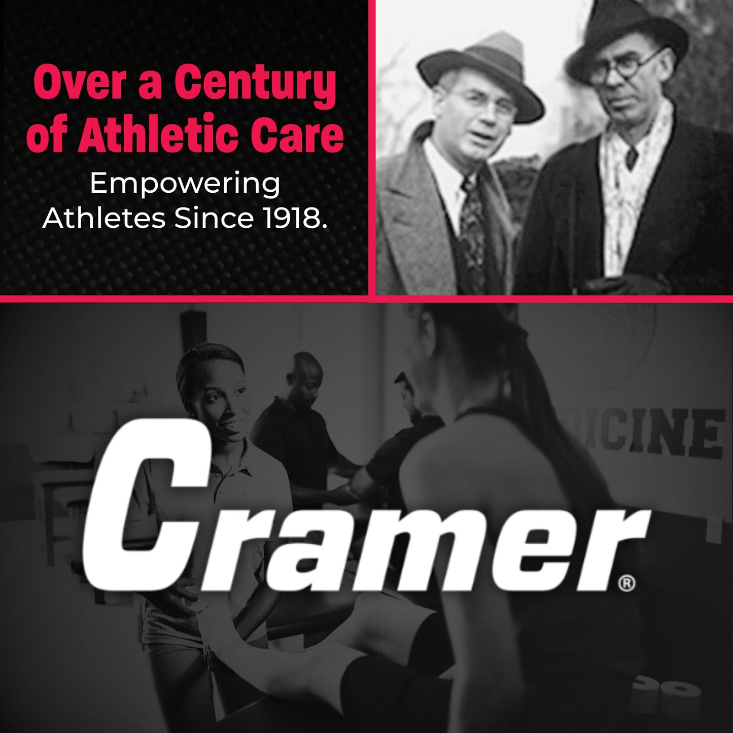 Cramer Athletic Tape 6 Pack, 1.5" x 10 Yards White, Easy Tear Sports Tape for Ankle, Wrist & Knee, Latex-Free Adhesive, Strong Support, Athletic Training Tape Roll
