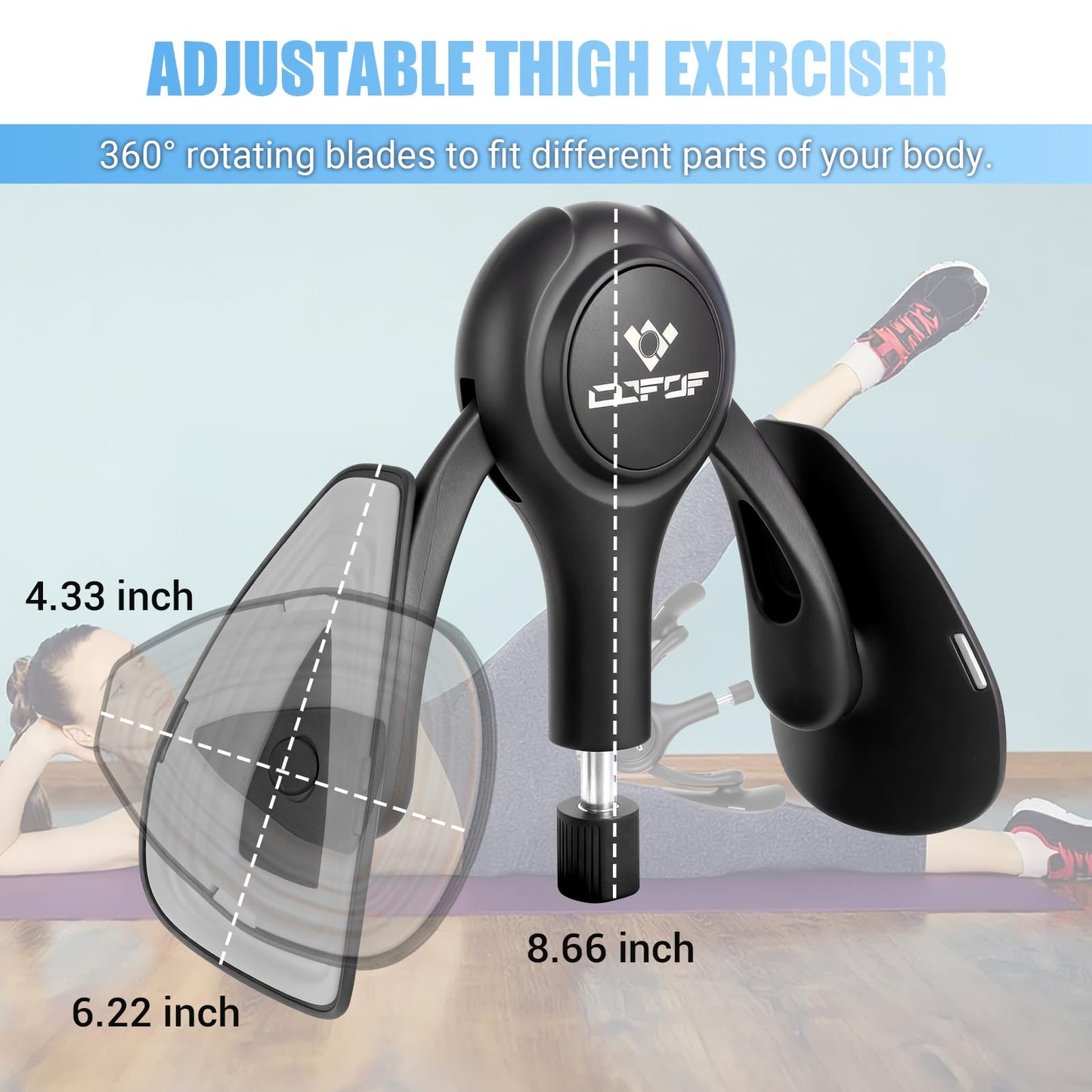 Thigh Trainer for Women, 15-70LB Adjustable Resistance Inner Thigh Exerciser for Pelvic Floor Muscle Repair, Thigh Trainer Kegel Exercise for Shaping, Yoga & Weight Loss at Home Gym - Black Gray