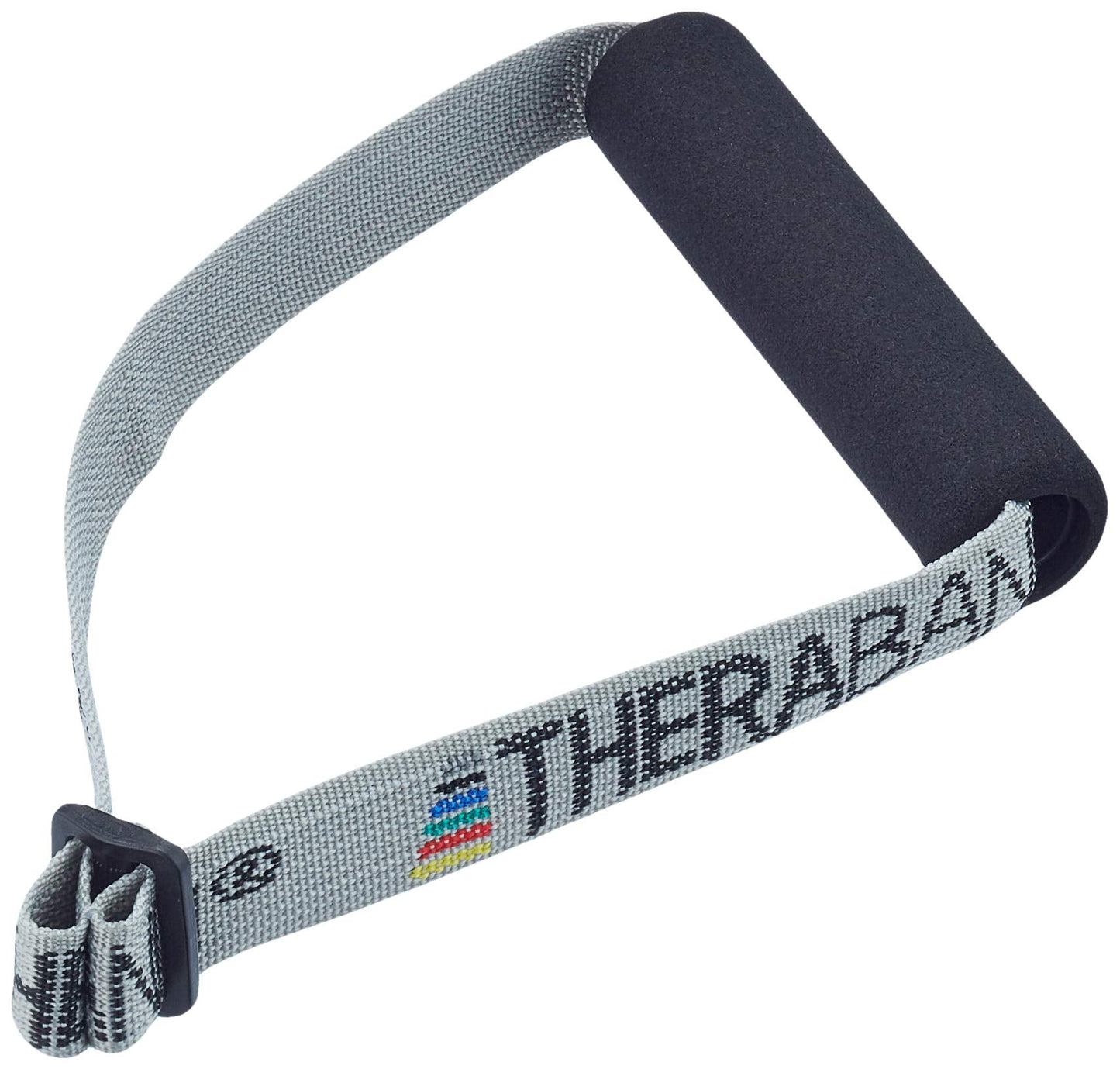 THERABAND Handles, Pair of Soft Foam Grips for Resistance Bands & Tubing, Ergonomic Exercise Band Handles, Secure Buckle, Durable & Lightweight Fitness Elastic Bands Attachments, Black