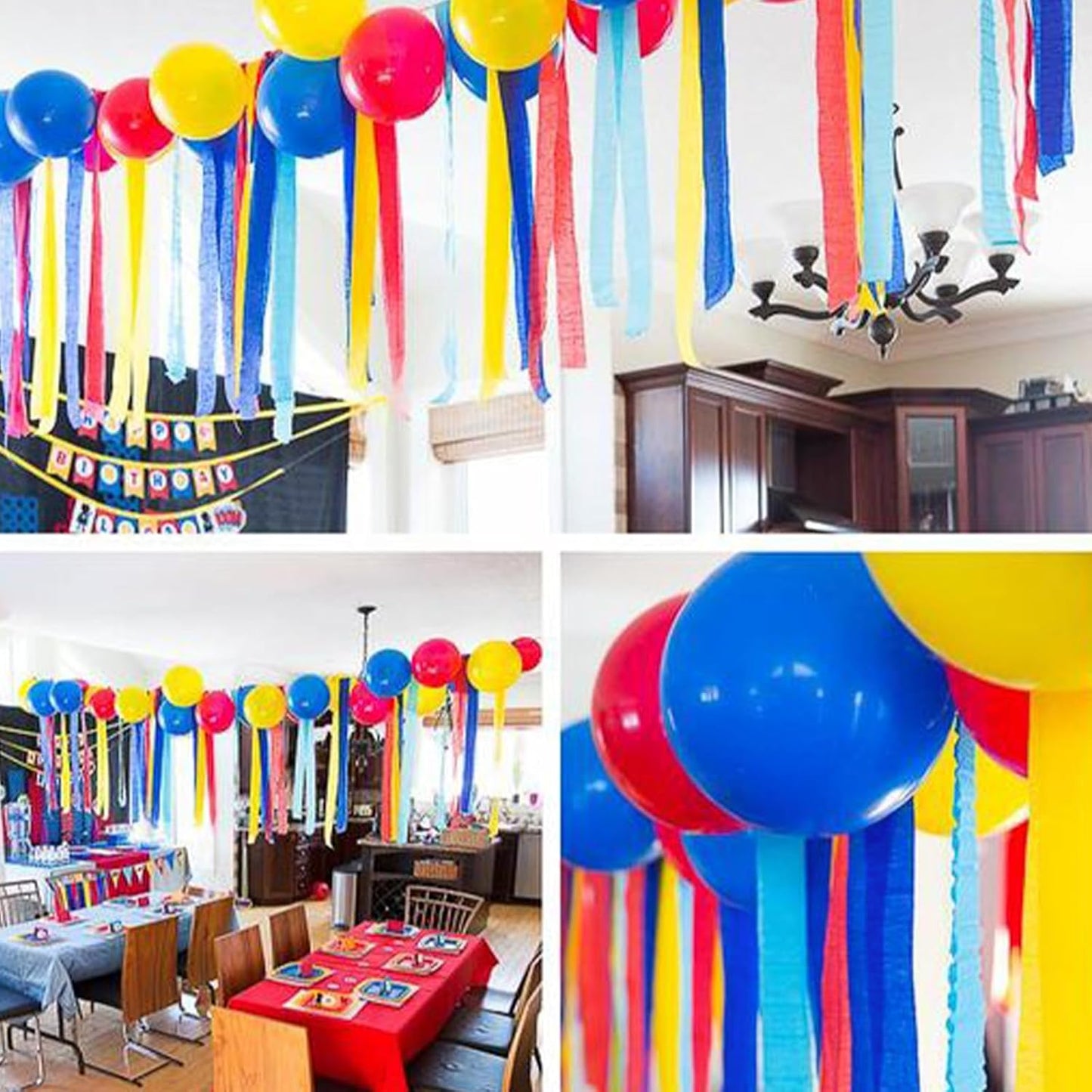 PartyWoo 12-Inch Latex Balloons - 100 Pcs Red, Yellow & Blue for Baby Showers, Graduations & More