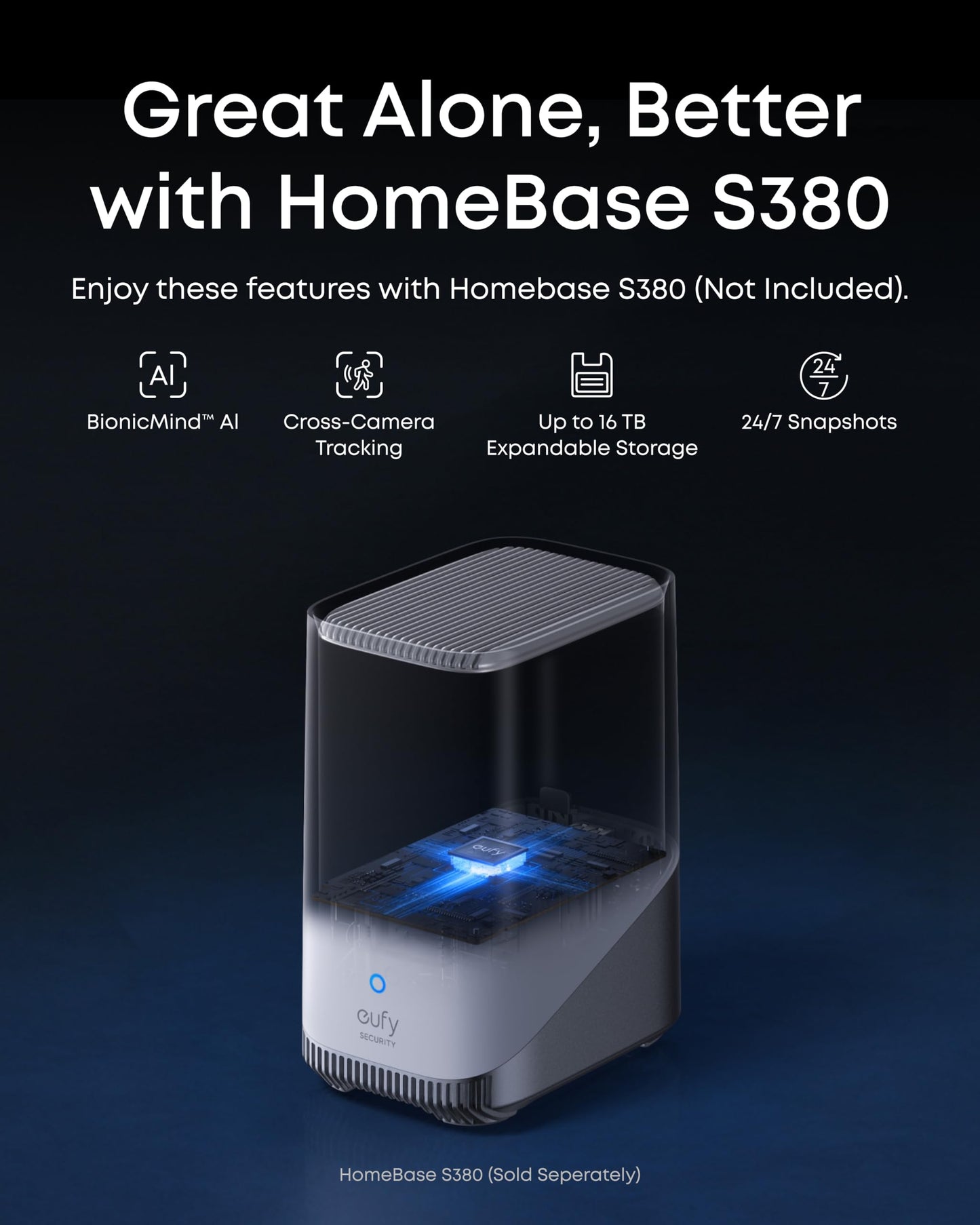 eufy Security eufyCam S4,4K Solar Camera Wireless Outdoor, Triple Lens Bullet-PTZ Cam, 360° View, 8X Auto Zoom, AI Recognition,AI Track, Color Night Vision, 0 Monthly Fee, Built in 32 GB Storage