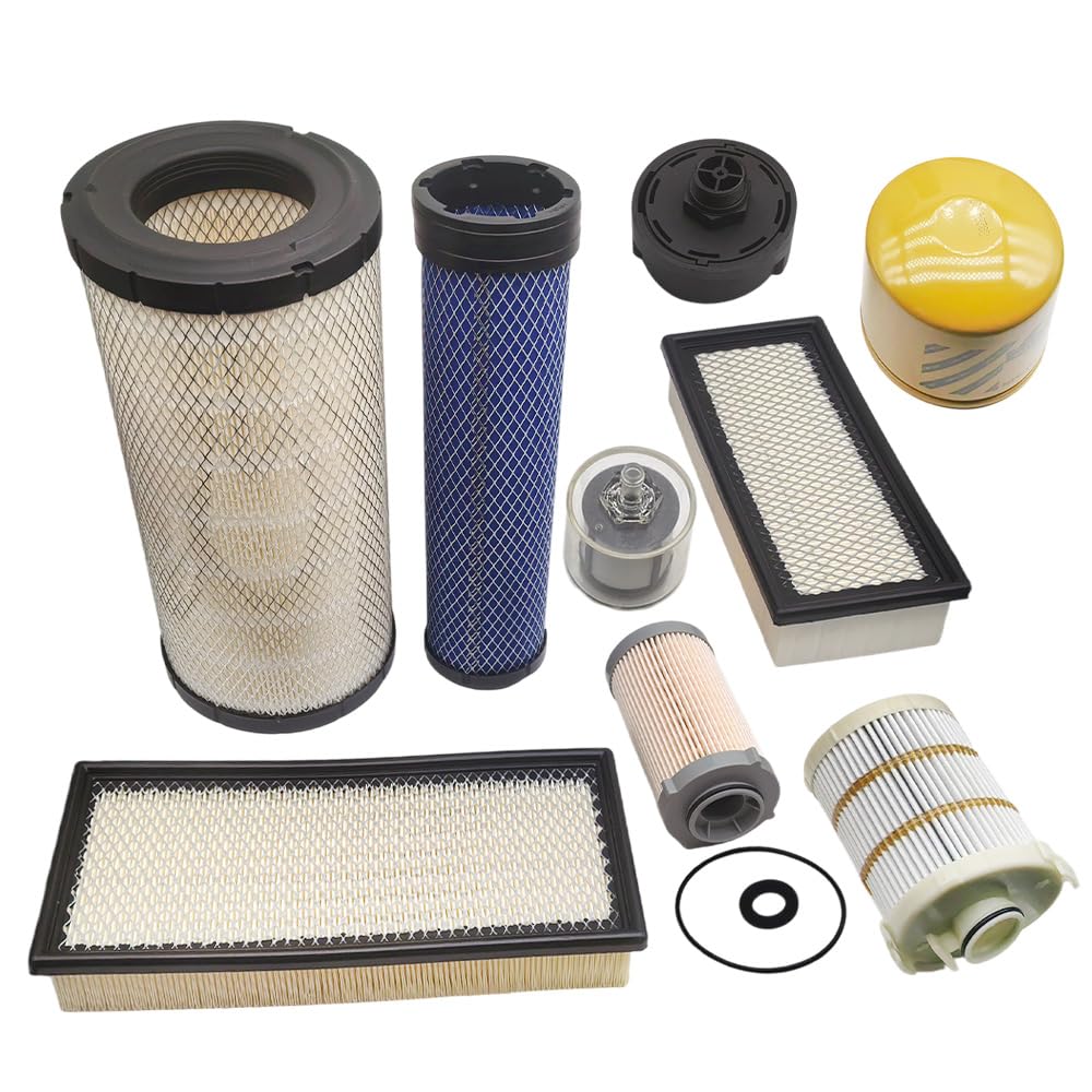 1000 Hours Maintenance Filter Kit, Fit for CAT 236D 242D 246D 259D 279D 289D 299D 299D2 262D 272D 272D2 257D, Complete Oil Change Service Filter Kit