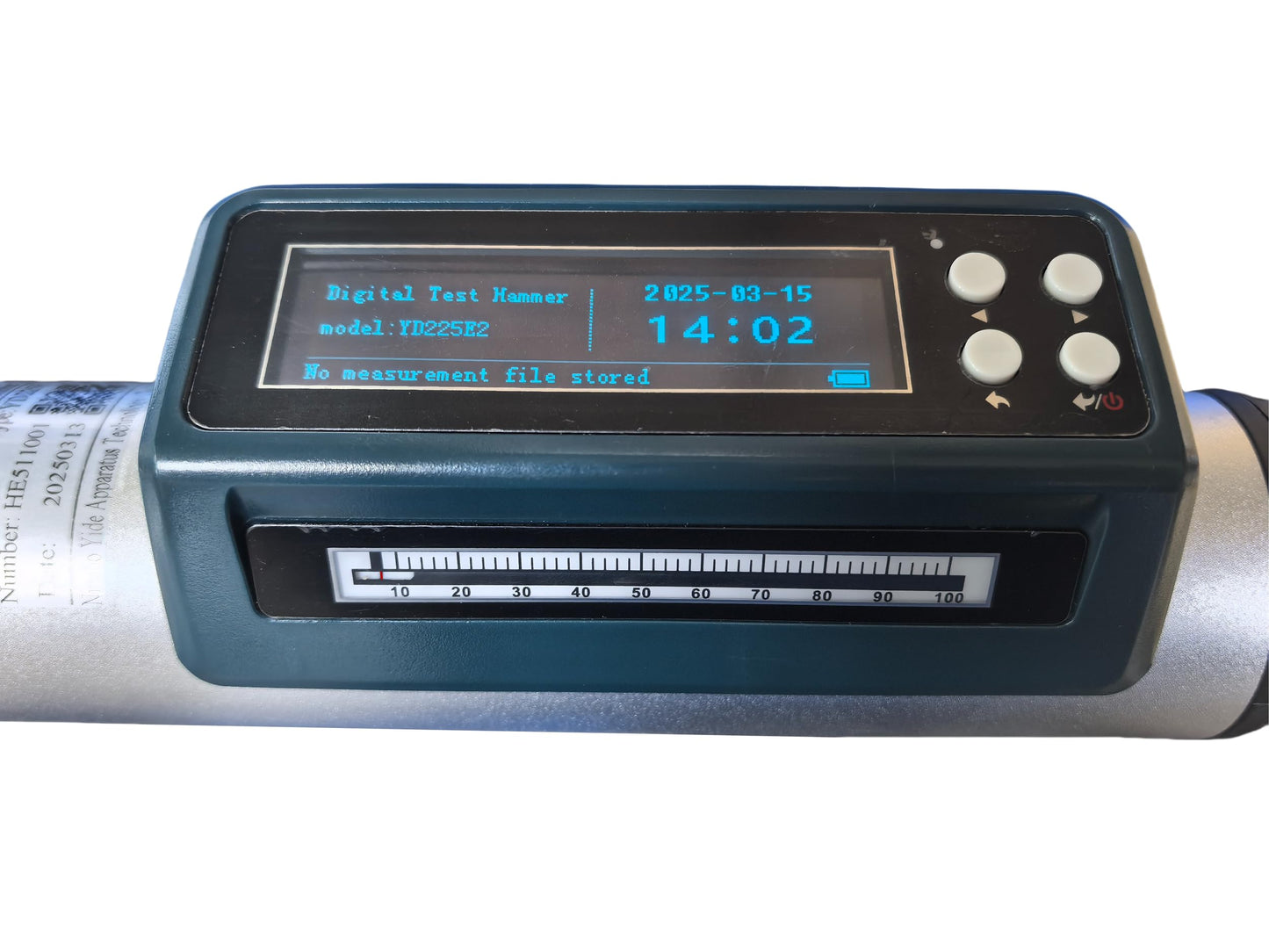 Digital Schmidt Concrete Test Hammer with OLED Display - ASTM C805 Compliant Rebound Hammer for Nondestructive Testing | 6MB Storage, HID USB, Multi-unit conversion: Mpa, kg/cm2, psi.