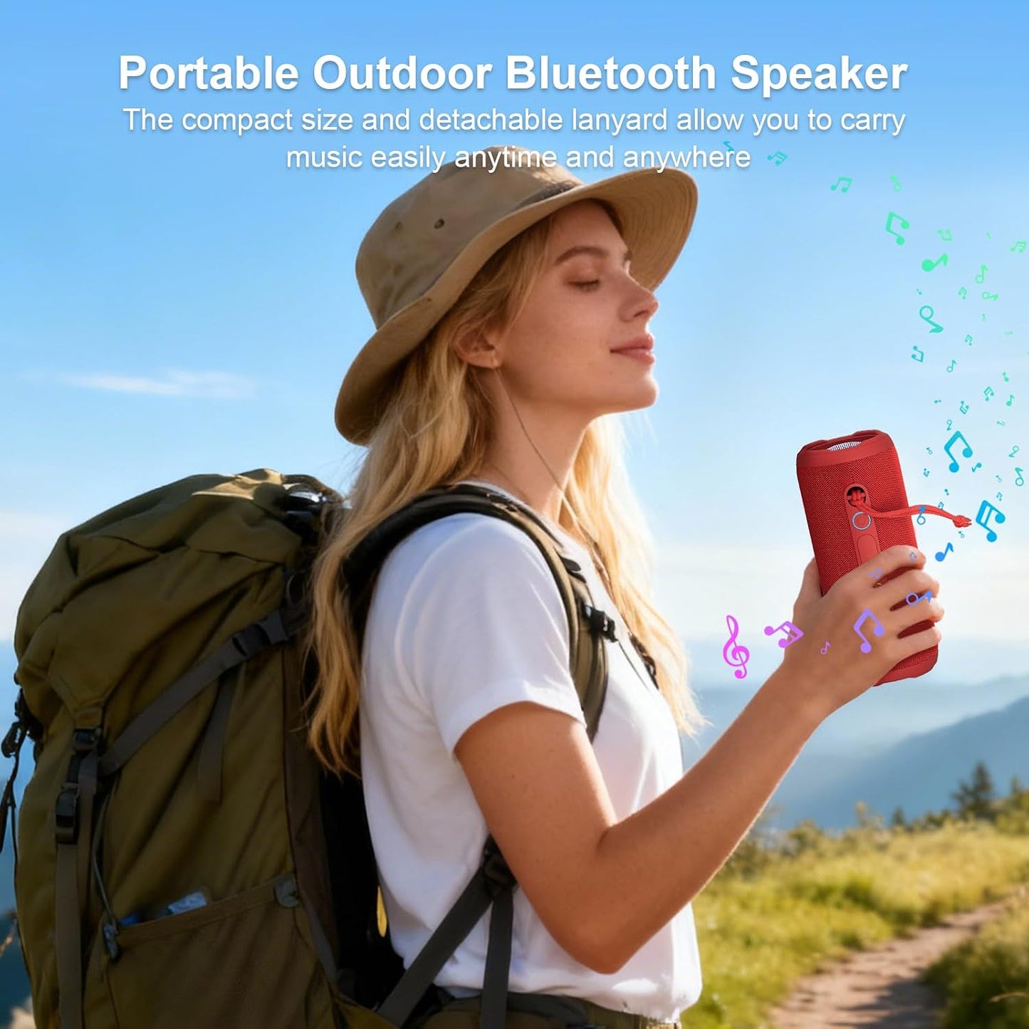 YOLOEMOT IPX7 24W 5.3, 12 Bluetooth Speaker Waterproof, Beach Speaker Waterproof Sandproof with Loud Stereo Sound