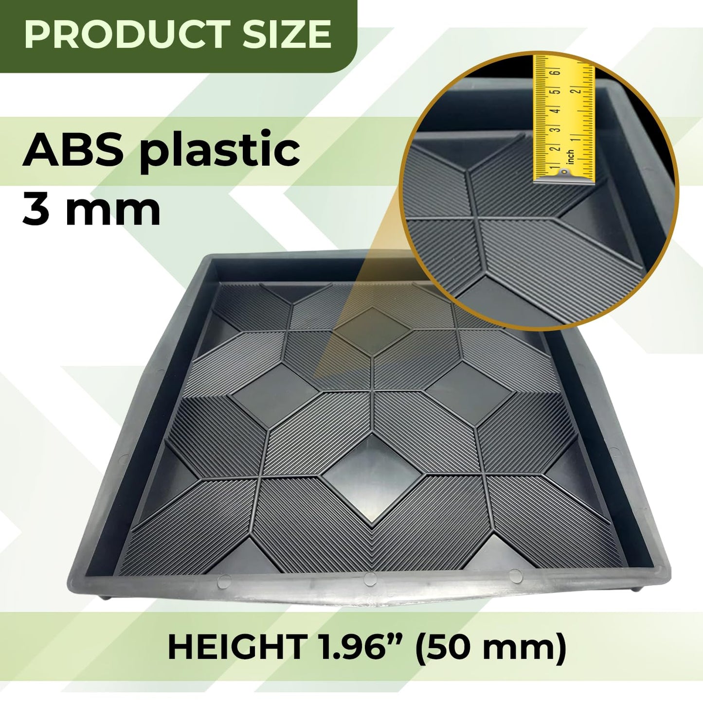 BETONEX Plastic Molds Concrete Patio Paving Mold Slabs Chestnut - Big Beautiful Pathmaker Precast Concrete Molds and Forms Stampcrete for Walkways