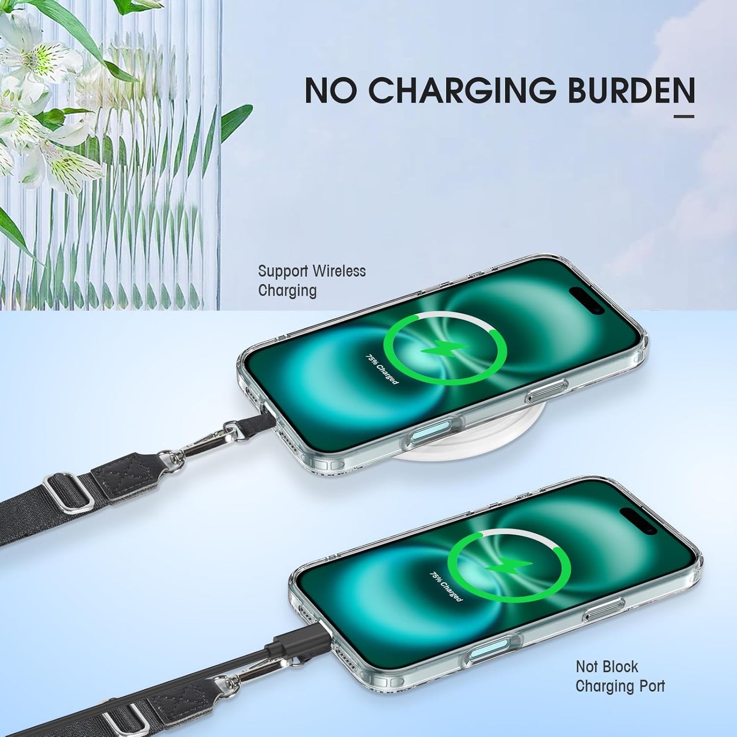 Cordivo 2 Pack-2Adjustable Strap,2Letter Cell Phone Lanyard Crossbody Patches,Universal Neck Strap Compatible with Most