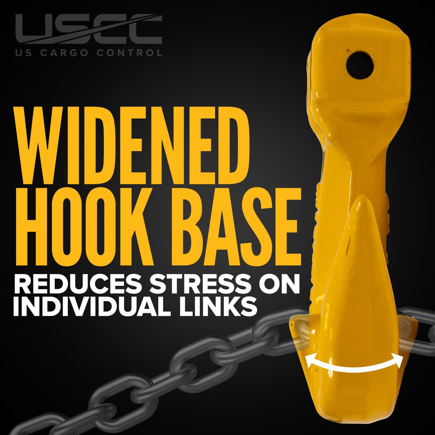 US Cargo Control 9/32 Inch Clevis Grab Hooks (2-Pack), G80 Chain Hooks, 3,500 LBS Working Load Limit, Chain Clevis Hooks for Lifting, Hauling, Towing, Trailers, & Chain Binders