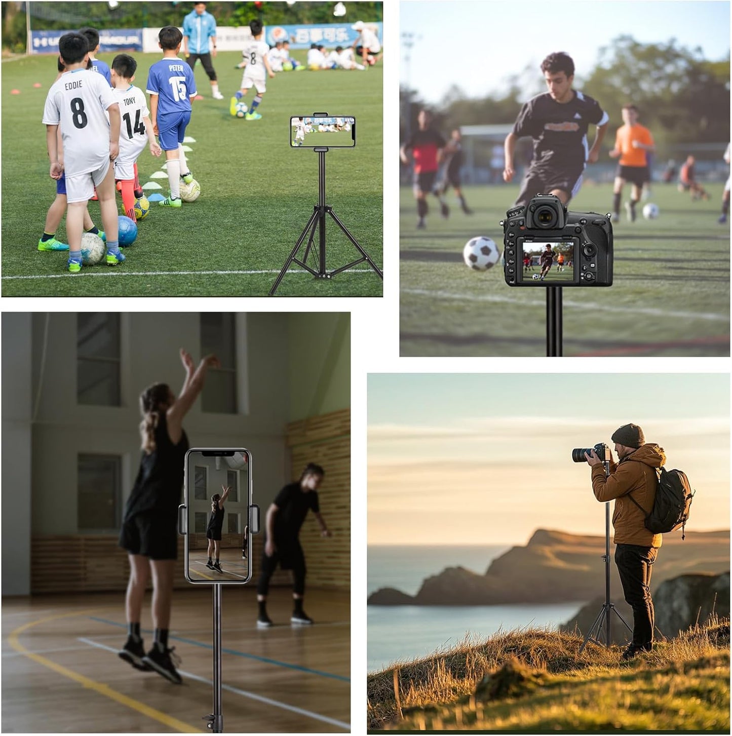 ClarVise (Black,22"-63") Professional Tripod Stand, Mini Projector Tripod,Adjustable Height Light Stand for Ring