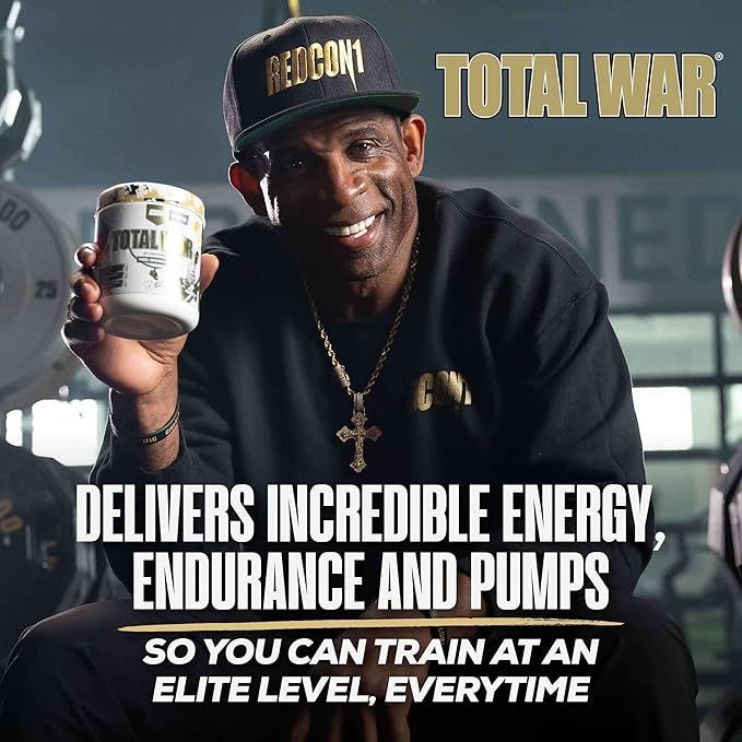REDCON1 Total War Pre Workout, Prime Time Punch - Beta Alanine + Citrulline Malate Keto Friendly Preworkout for Men & Women with 320mg of Caffeine - Fast Acting (20 Servings)