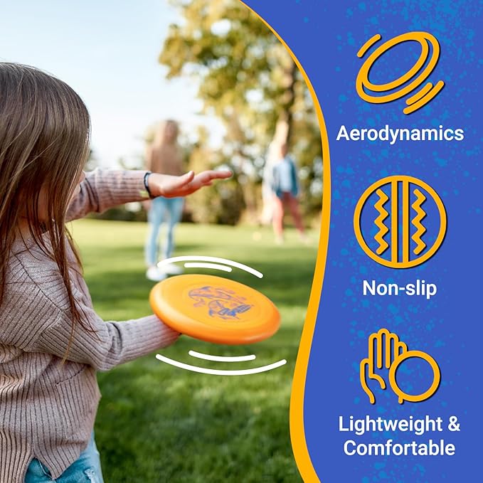 Wham-O Frisbee Go Flying Disc, 9 Inch Lightweight Sports Disc for Beginners Outdoor Beach Backyard Lawn Park Camping Family Activity Game - 70g