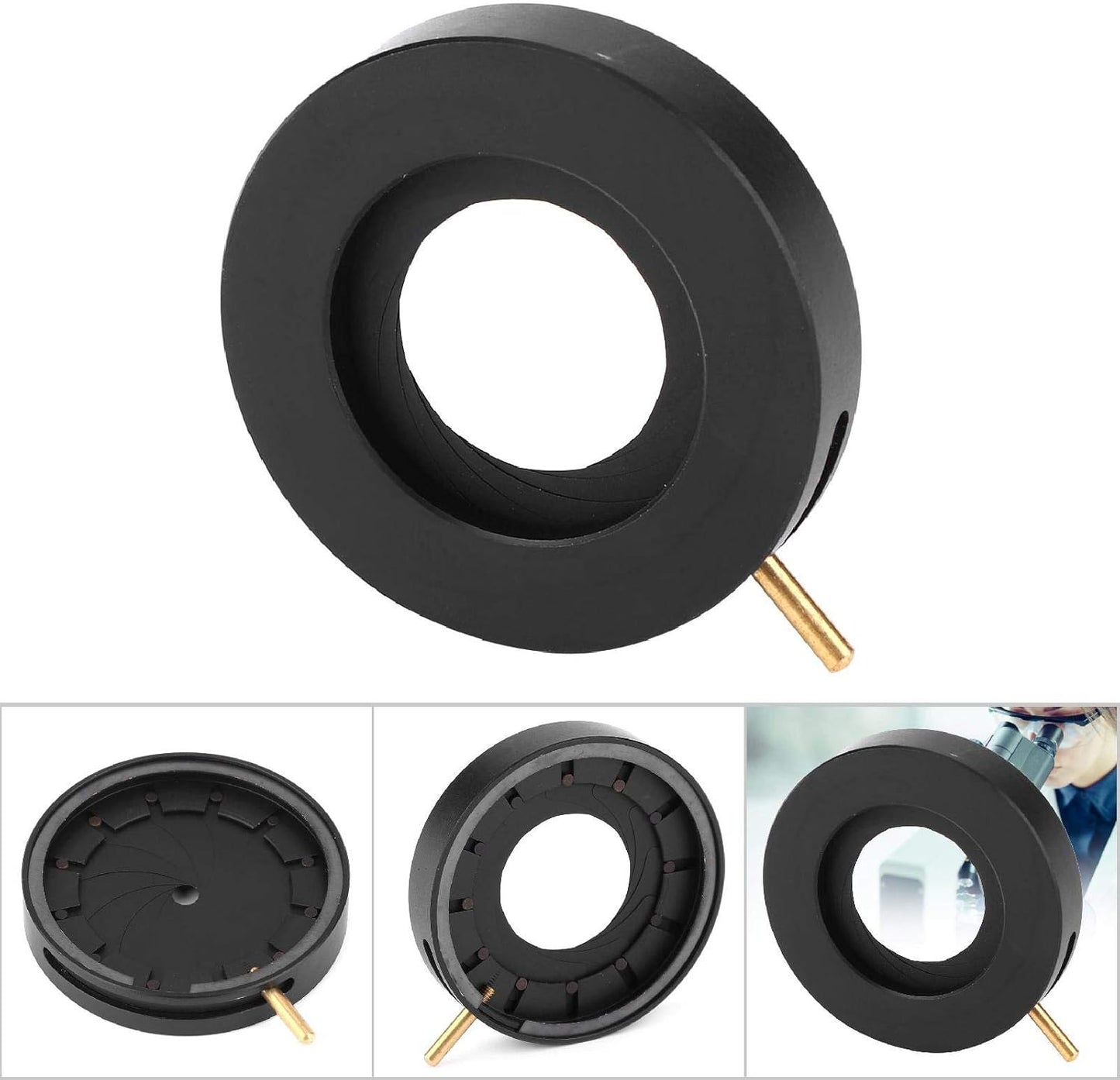 Yosoo Health Gear 1.5-25mm Diaphragm(sk23) Aperture Diaphragm, Adjustable Aperture Diaphragm Microscope Vision Lens