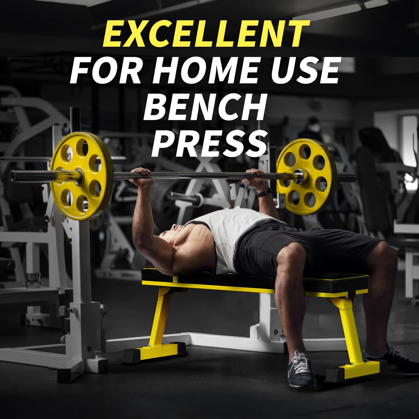 NextRep Foldable Flat Weight Bench - 1300 LB Capacity Heavy Duty Workout Bench for Home Gym, Strength Training Bench Press for Full Body Exercise, Featuring an Innovative Fully Enclosed Steel Base