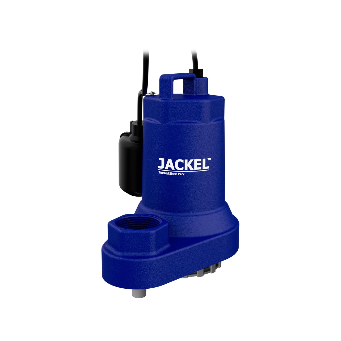 JACKEL SUM500CIT 1/2 HP 5160 GPH Cast Iron Submersible Sump/Effluent Pump with Tethered Float Switch and Piggy-Back Power Cords
