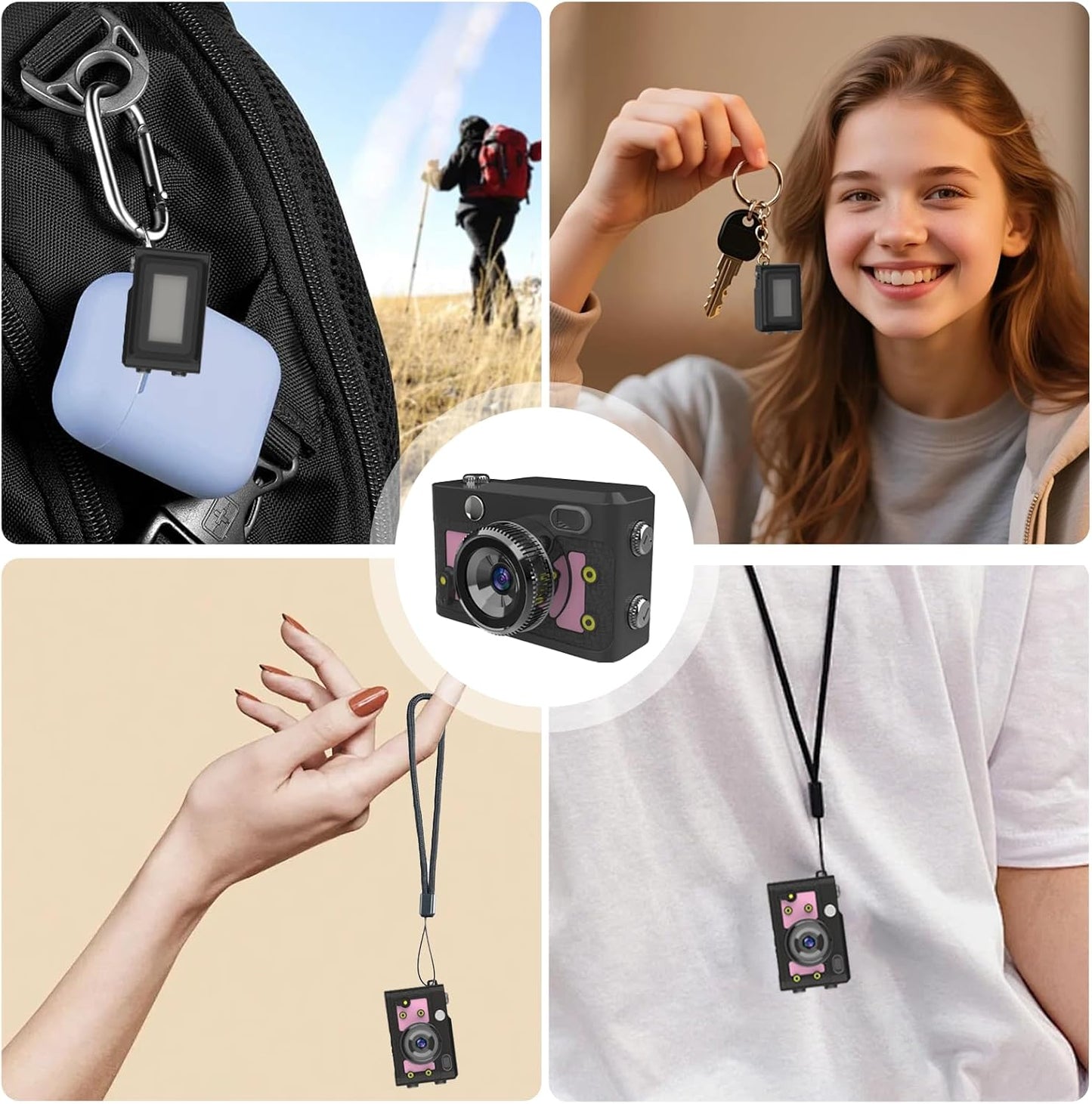 MGW Star 64GB, 1080P 120 Mini Keychain Camera Mini Retro Photo Video Camera, Minute Battery Life Portable Tiny Digital