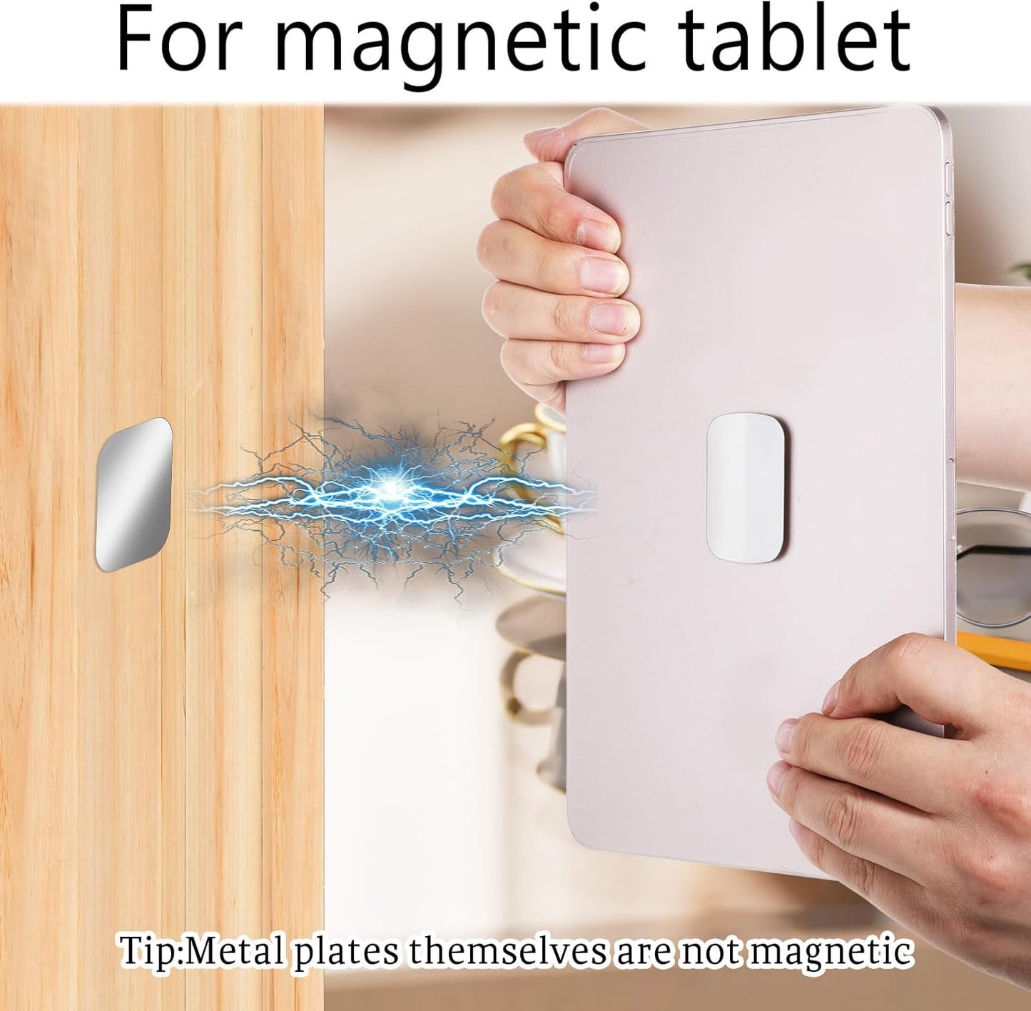 Bruislard 10 2x1.5in Pcs Adhesive Metal Plates for Magnetic Mount, Rectangular Steel Sheets Cell Phone Case Back Magnet