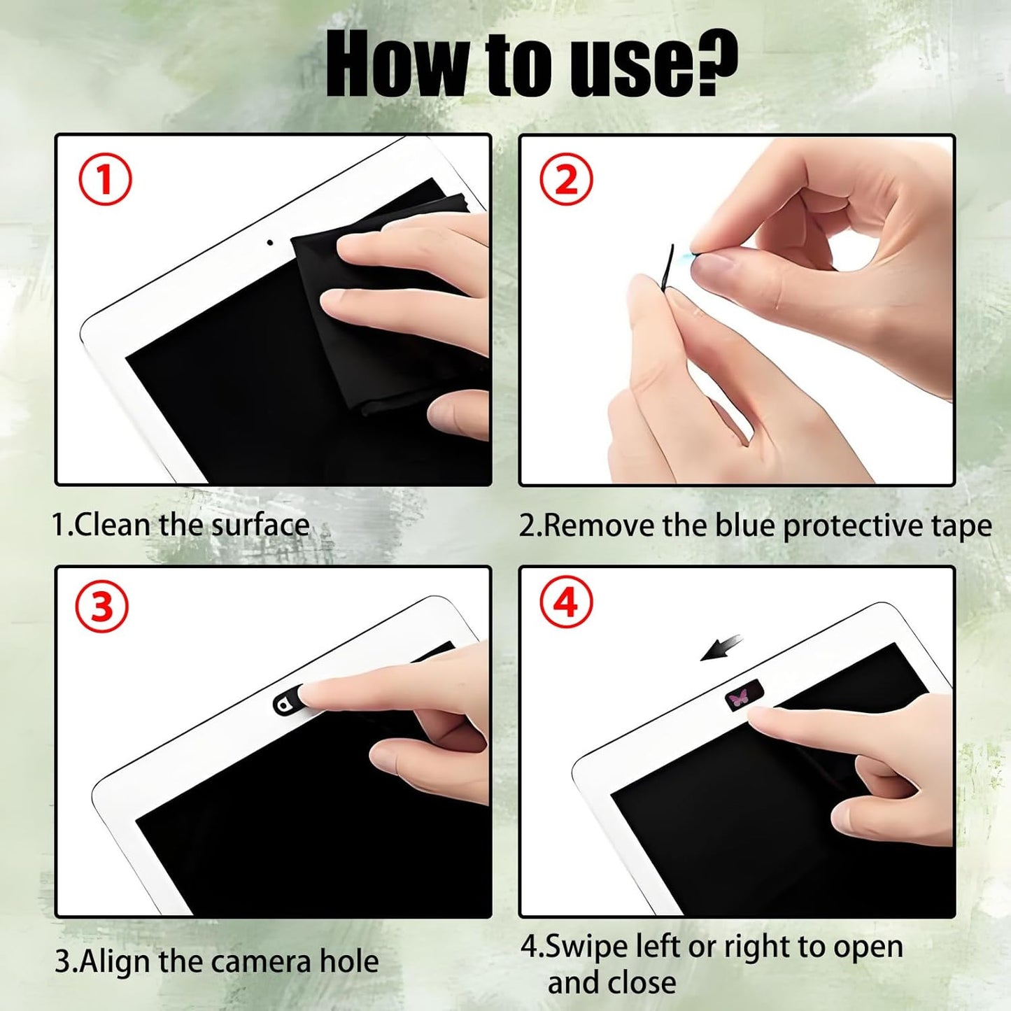 Yinluluna 3 Pcs Laptop Camera Cover Slide, Ultra Thin Webcam Privacy Cover, Phone Camera Blocker to Protect Privacy