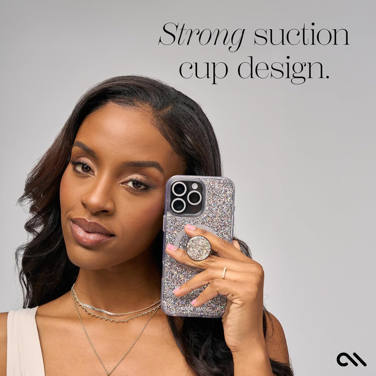 Case-Mate Minis - Cell Phone Stand/Grip - Suction Cup Cell Phone Holder [Removable for Wireless Charging] for iPhones