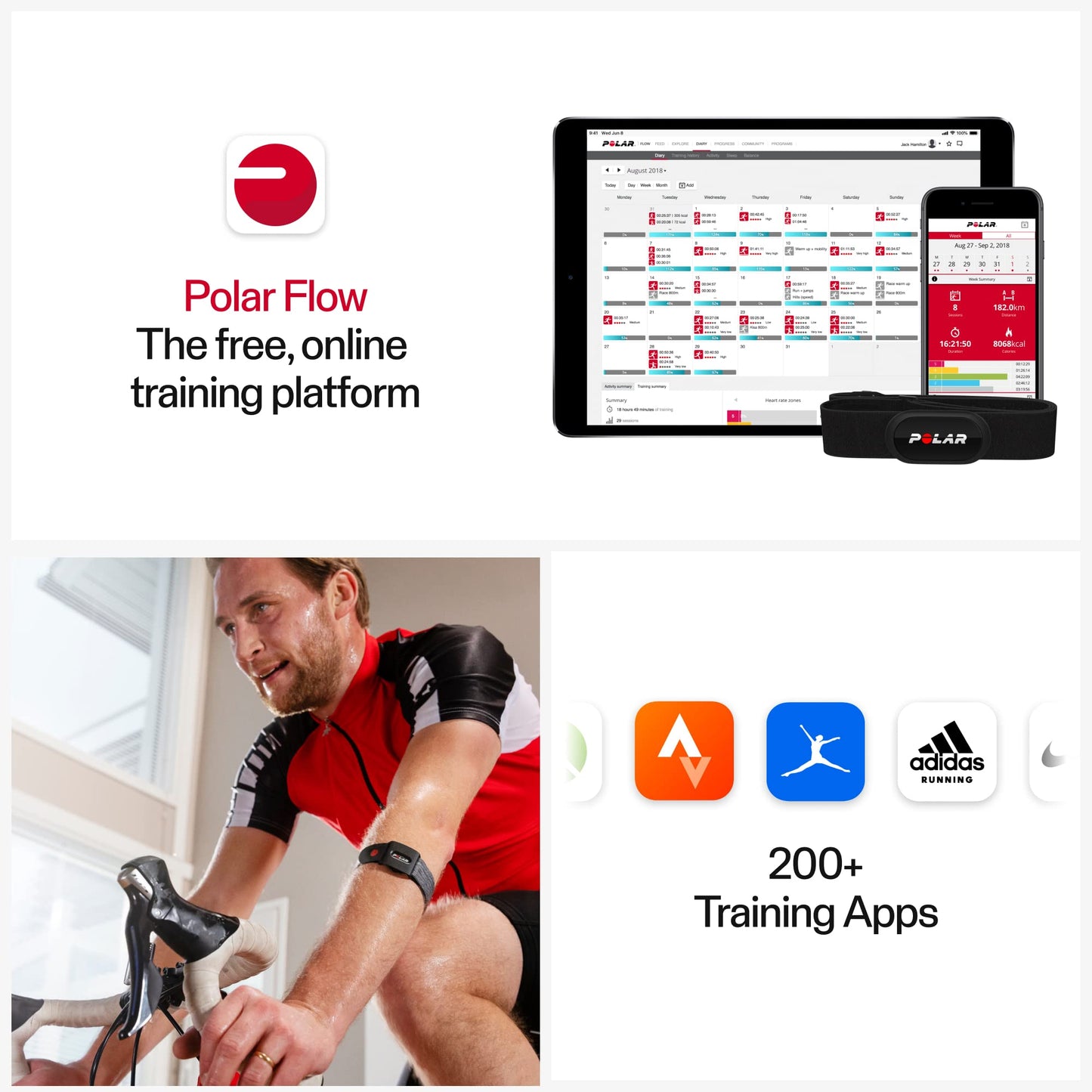 Polar Verity Sense - Optical Heart Rate Monitor Armband - ANT+, Dual Bluetooth, Gray, M-XXL