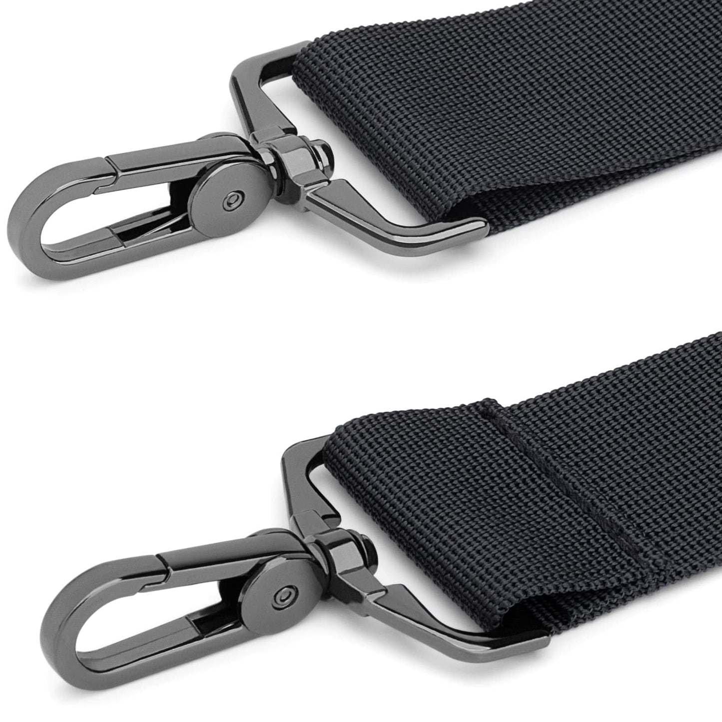 RAINYEAR 59 Inch Shoulder Strap for Bag, Adjustable Soft Padded Replacement Purse Strap with Metal Hooks for Laptop Bag, Shoulder Bag, Messenger Bag, Travel Duffel Bag, Crossbody Bag, Black