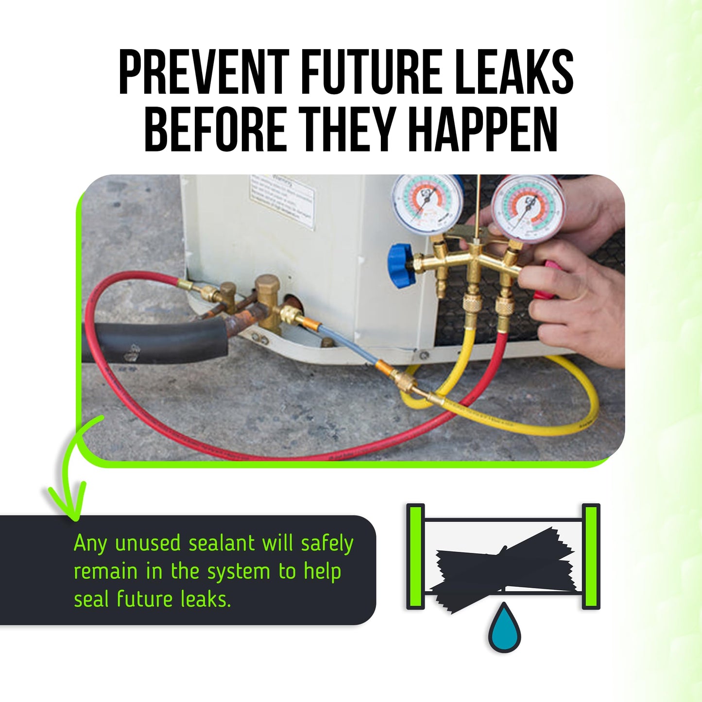 Leak Saver Direct Inject Ultimate 3-Pack | 3-in-1 AC Refrigerant Leak Sealer | with UV Dye & Moisture Remover | for Most HVAC Systems Up to 5 Tons - Professional AC Leak Sealer - AC Stop Leak