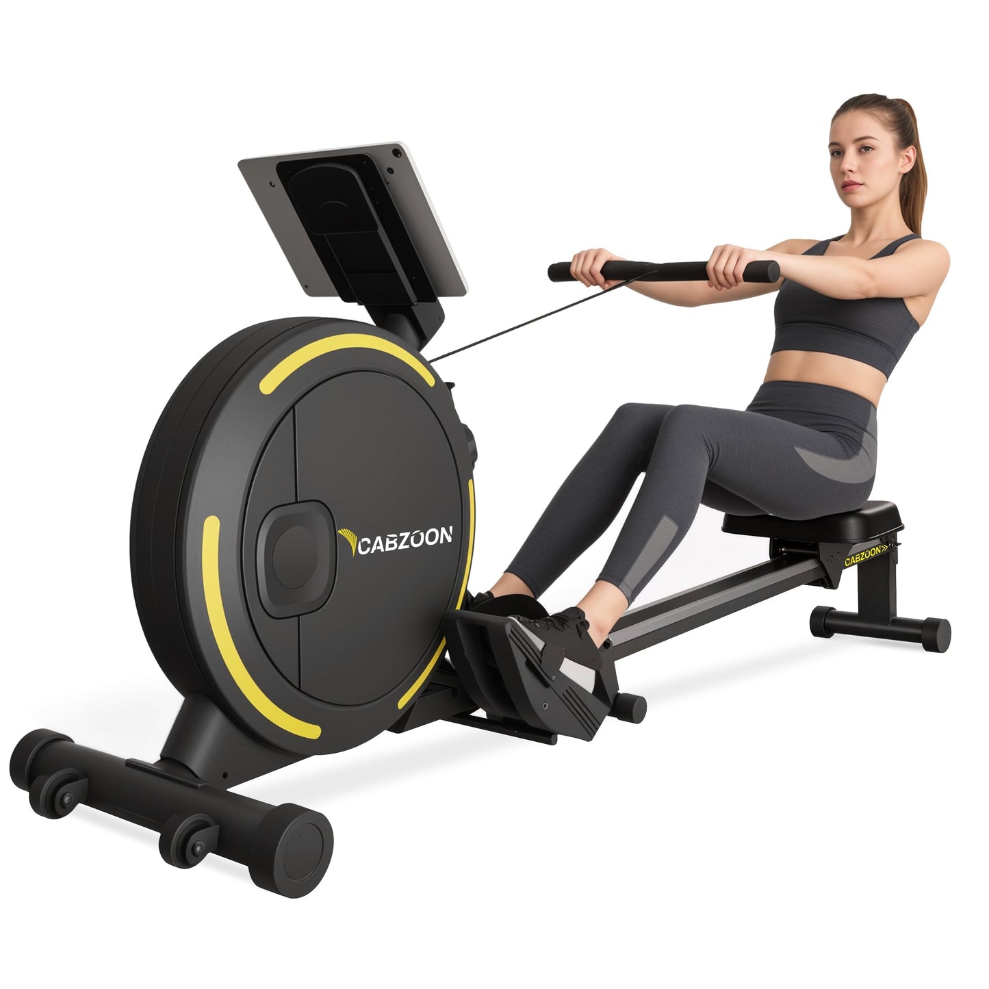 CABZOON Rowing Machines for Home，Magnetic Rowing Machine，Max 265lbs Weight Capacity, Quiet Rower Machine with Tablet Holder，16 Levels of Resistance