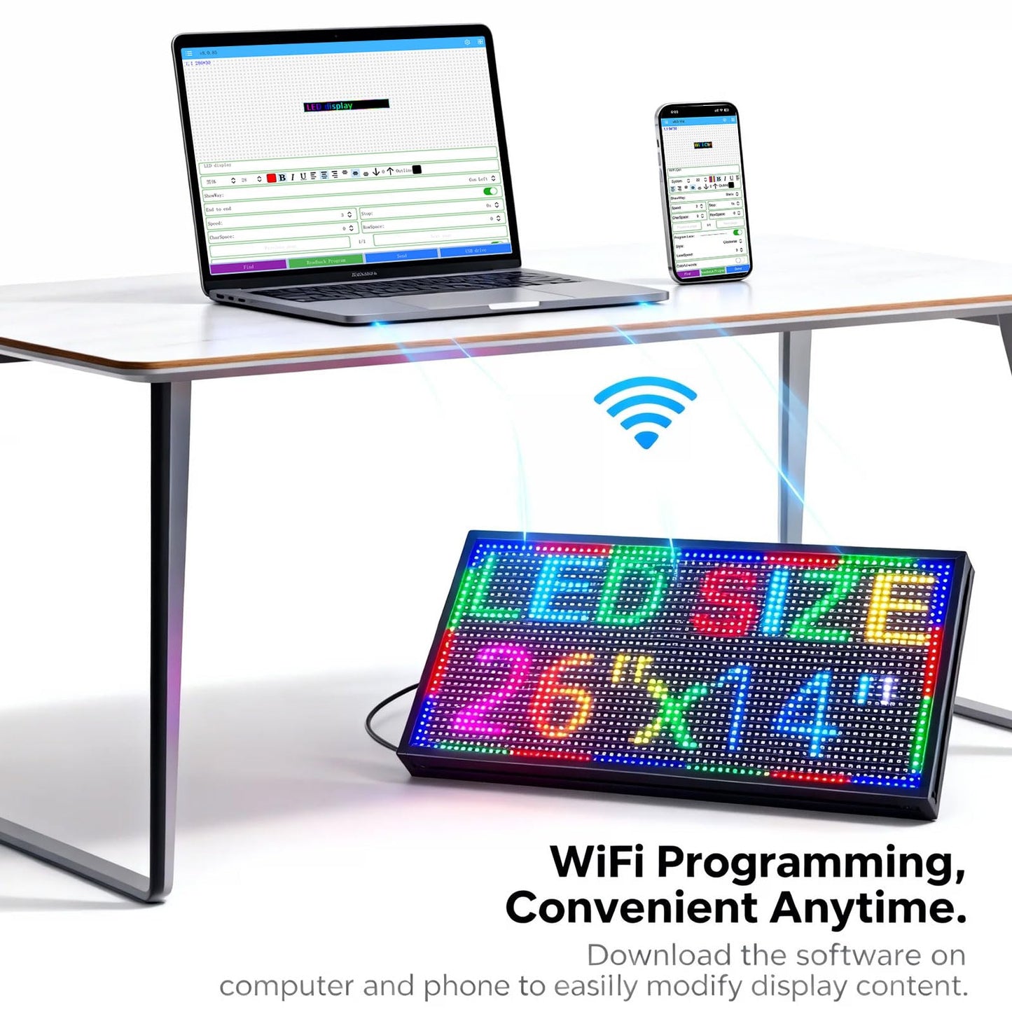 ZONTRONCM Outdoor Programmable Scrolling Waterproof Led Sign P10(26" * 14")
