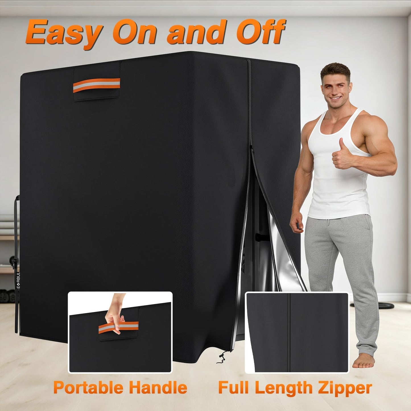 EVRBUL Protective Cover for Home Gym Set, Gym Rack Cover with Zipper Waterproof Dustproof UV Protection for Gym Station/Home Exercise Equipment Set Indoor or Outdoor 41.3" x 68.9" x 72.8"