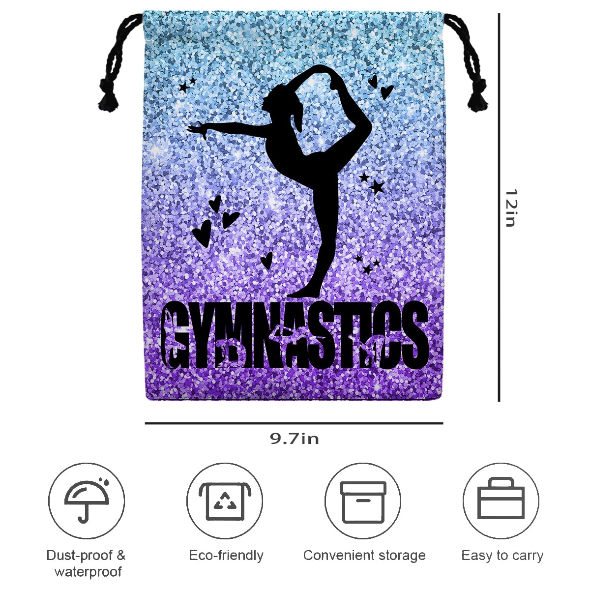 LULYKINI Gymnastics Drawstring Grip Bags Small Drawstring Bag Waterproof Gym Storage Pouch For Holding Gymnastics Grips