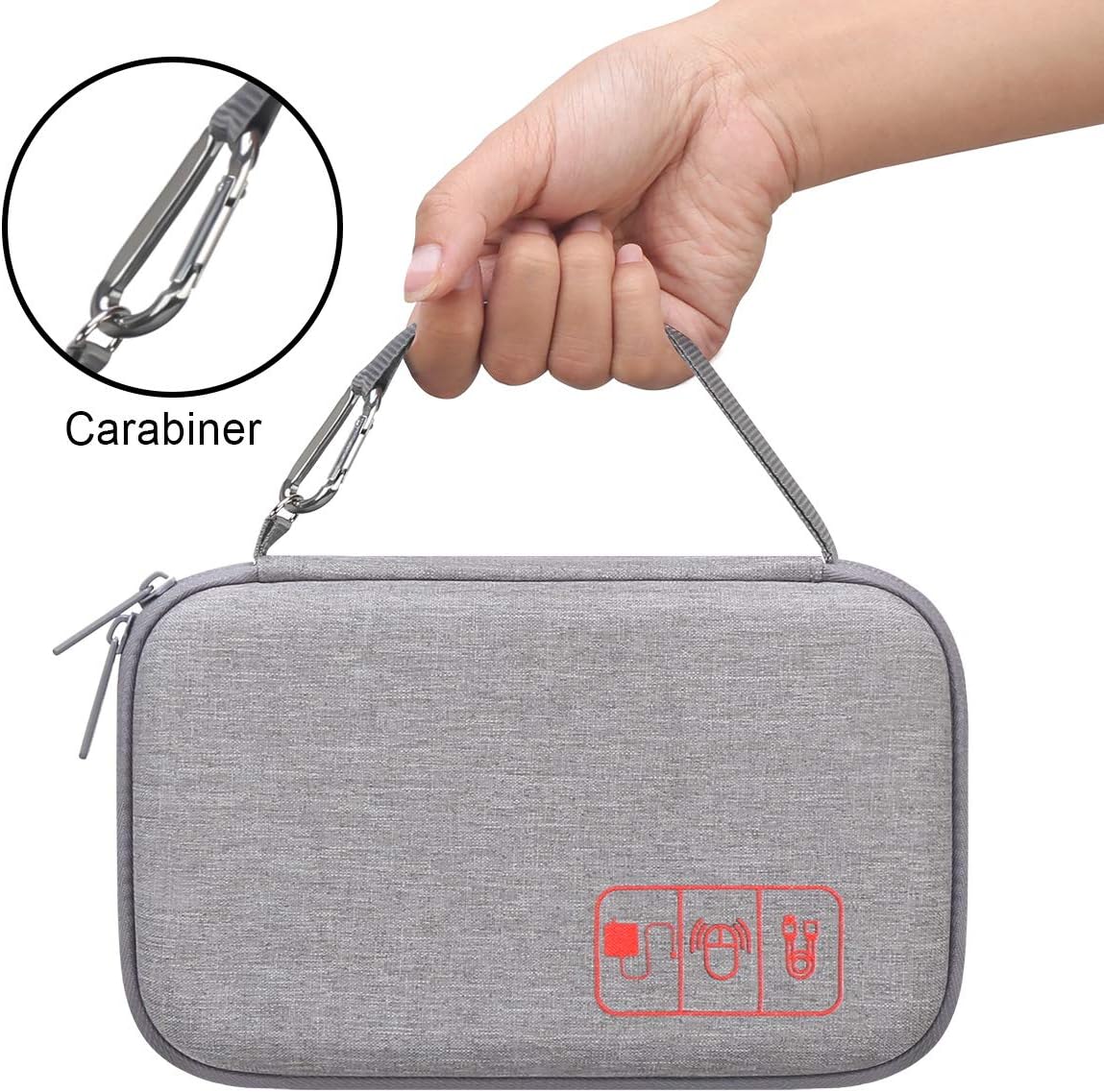 Canboc Hard Travel Electronic Organizer Case for MacBook Power Adapter Charger, Cable, Mouse Power Bank, Apple Pencil
