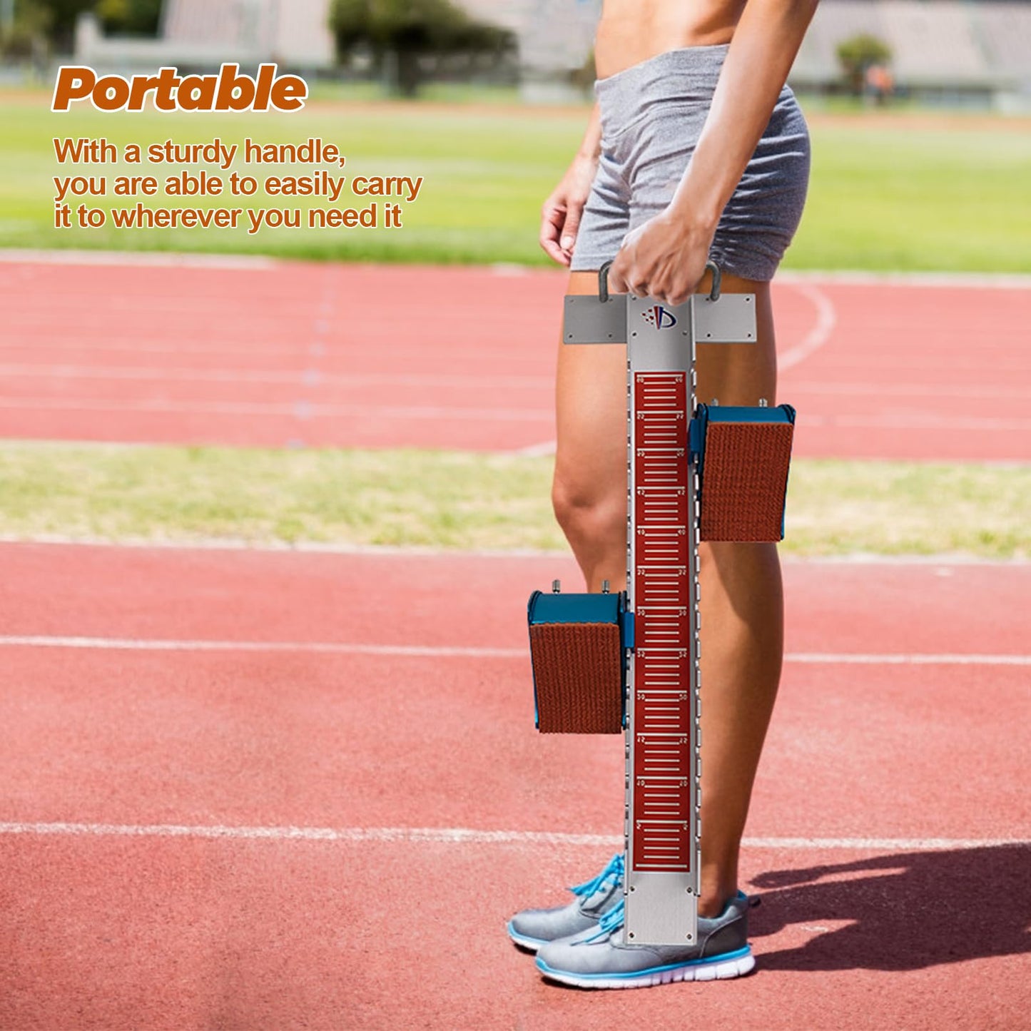 Vaolvpant 32in Starting Blocks with Premium Aircraft-Grade Aluminum 6 Angle Adjustable and Detachable Pedals Ideal for Running Enthusiasts Professional Track and Field Competitions
