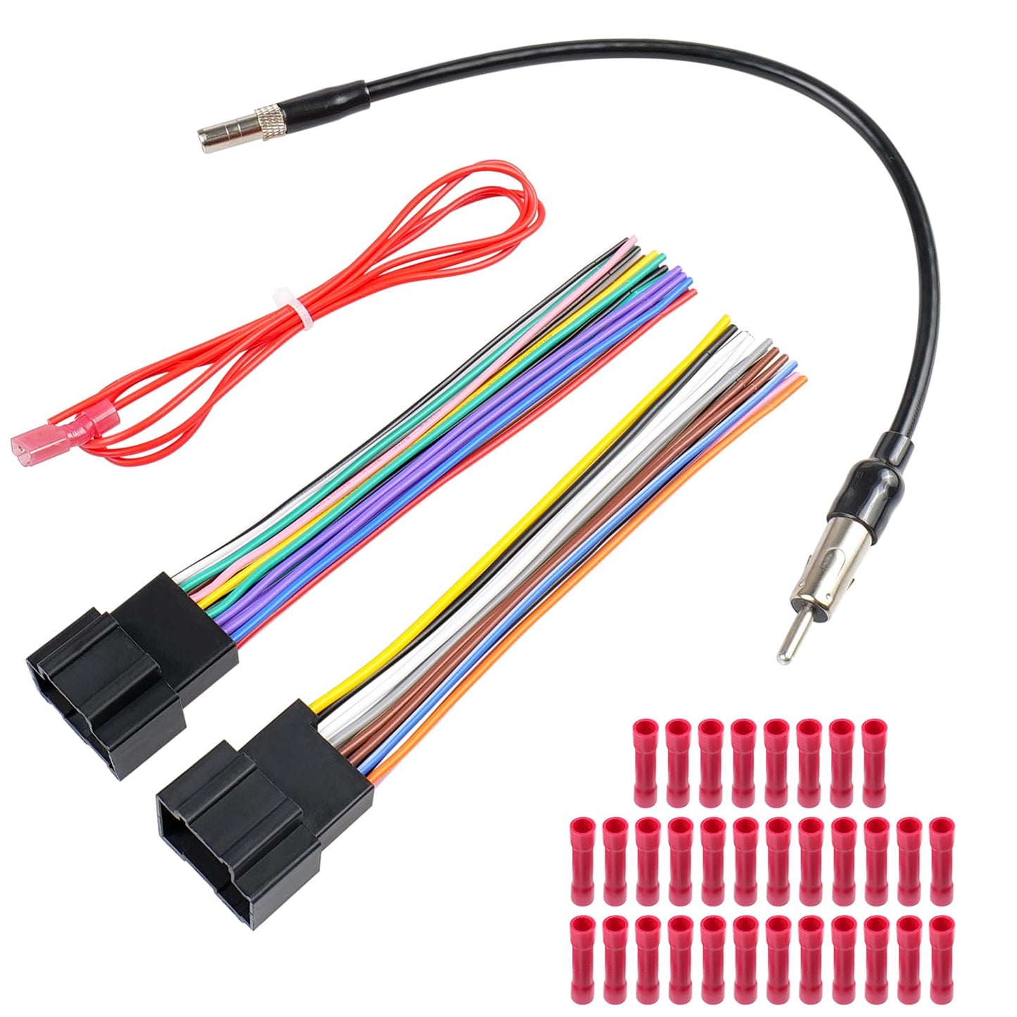 Buick,14Pin 16Pin Radio Wiring Harness Antenna Compatible with Chevrolet Chevy Sierra Silverado Express Suburban