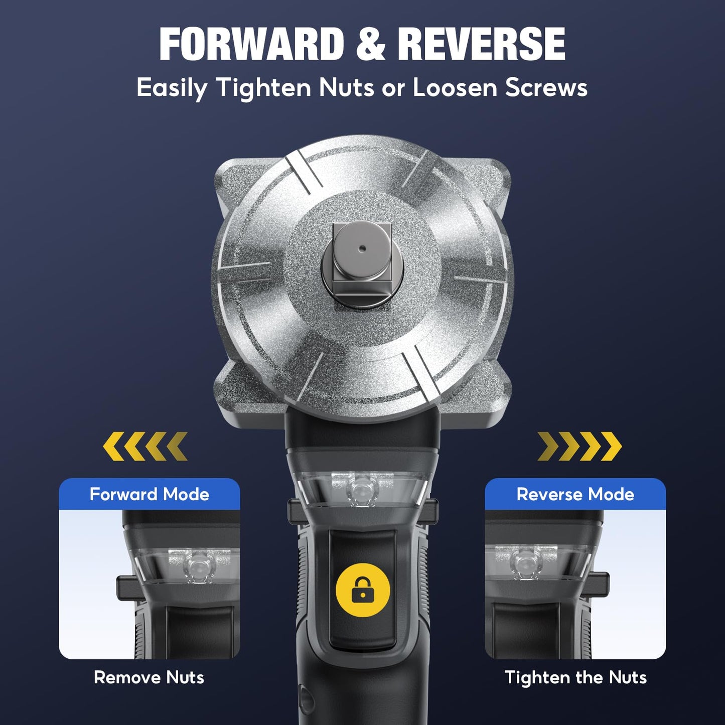 SOARFLY Upgraded Cordless Impact Wrench 1/2", 900 Ft-lbs (1200 Nm) Brushless Impact Gun, 21V High Torque Impact Driver with 2x 4.0Ah Batteries, Variable Speed for Car, Truck, Workshop, Heavy-Duty Jobs