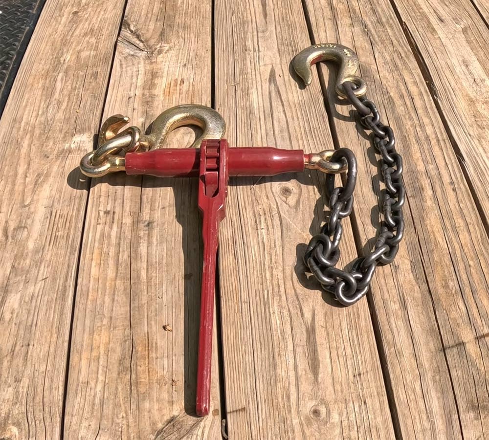 Mytee Products (2 Pack) Ratchet Pro Binder w/ 3/8" Grab & 1/2" Sling Hook, & 2' G8 Chain & 1/2" Sling Hook, 7100 WLL