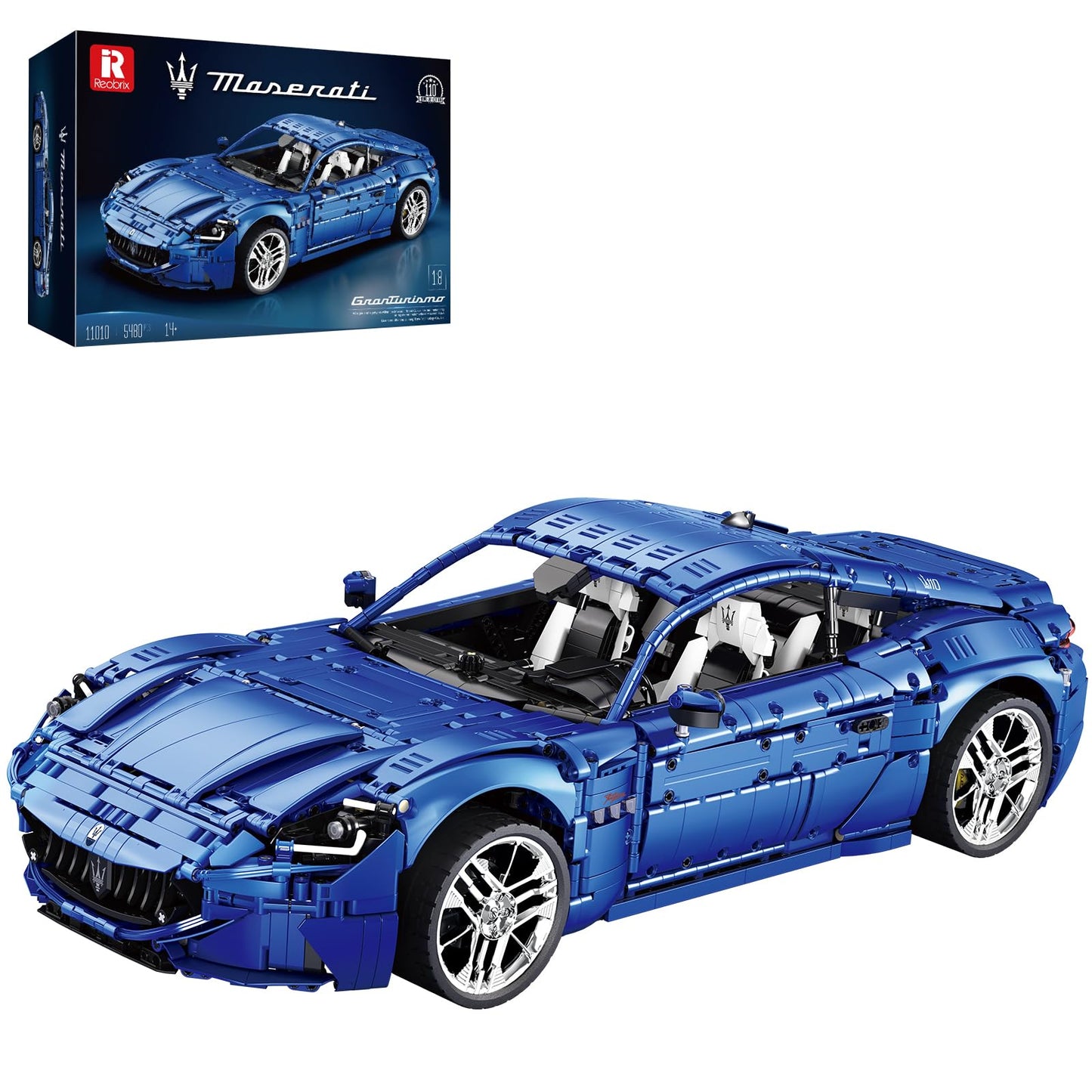 Reobrix Sports Car Building Blocks Set for Adults, 1:8 Vehicle Racing Car Toy Model Building Kit for Adult, 11010, Creative Gifts for Adults 14+ (5480PCS)