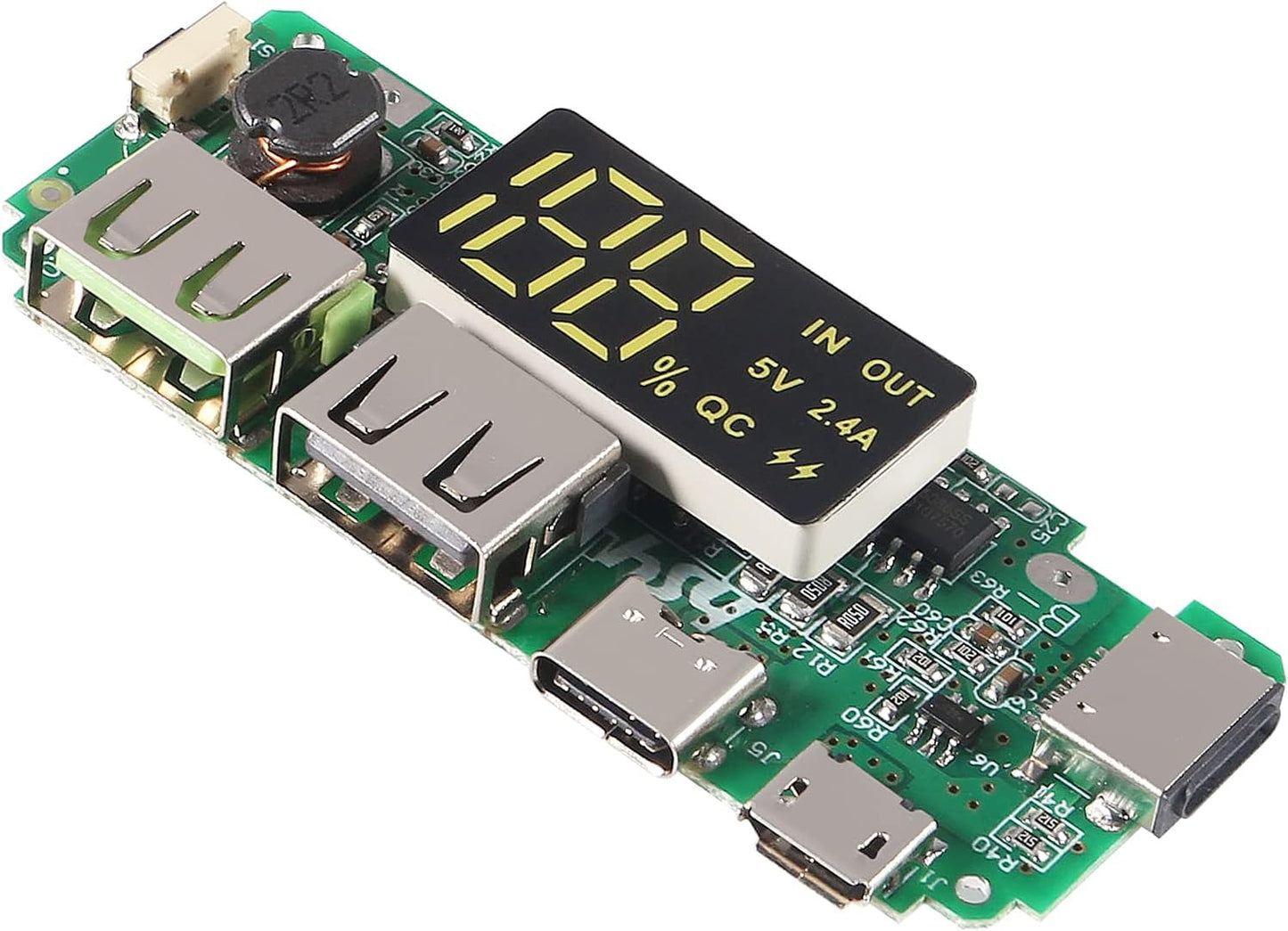UMLIFE 4pcs 18650 5V 2.4A 186 50 Charging Board Dual USB Mobile Power Bank Module Lithium Battery Charger Board