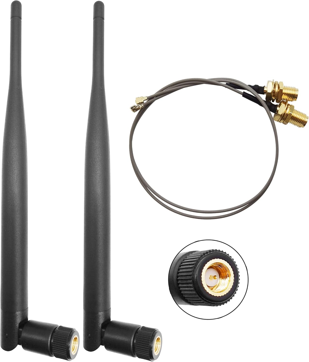 Tenmory 915MHz 3dBi MHF1 2 LoRa Antenna Indoor Gain Omni SMA Male + U.FL Cable Pcs