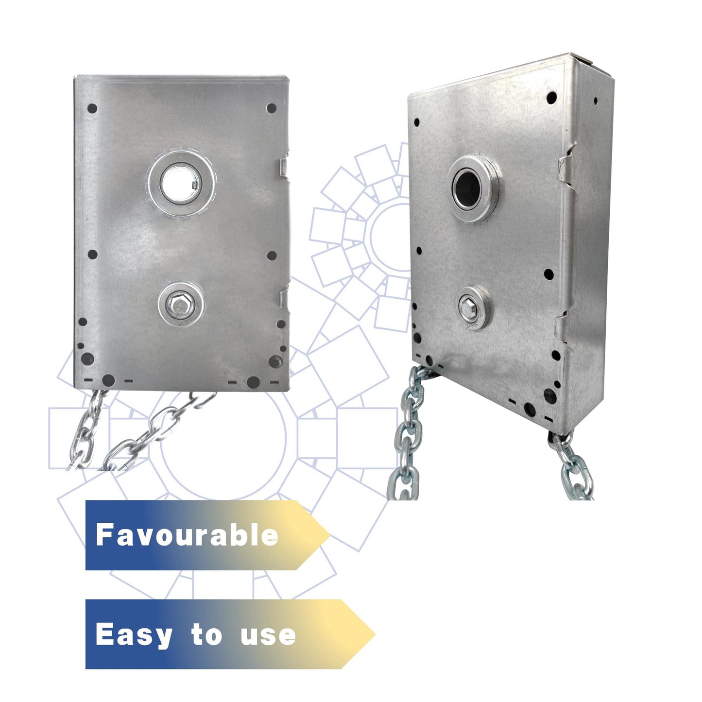 LAJIAOZ Garage Door Chain Hoist - 4:1 Reduced Drive Heavy Duty Hoist for Roll Up Doors and Jackshaft Garage Door Openers