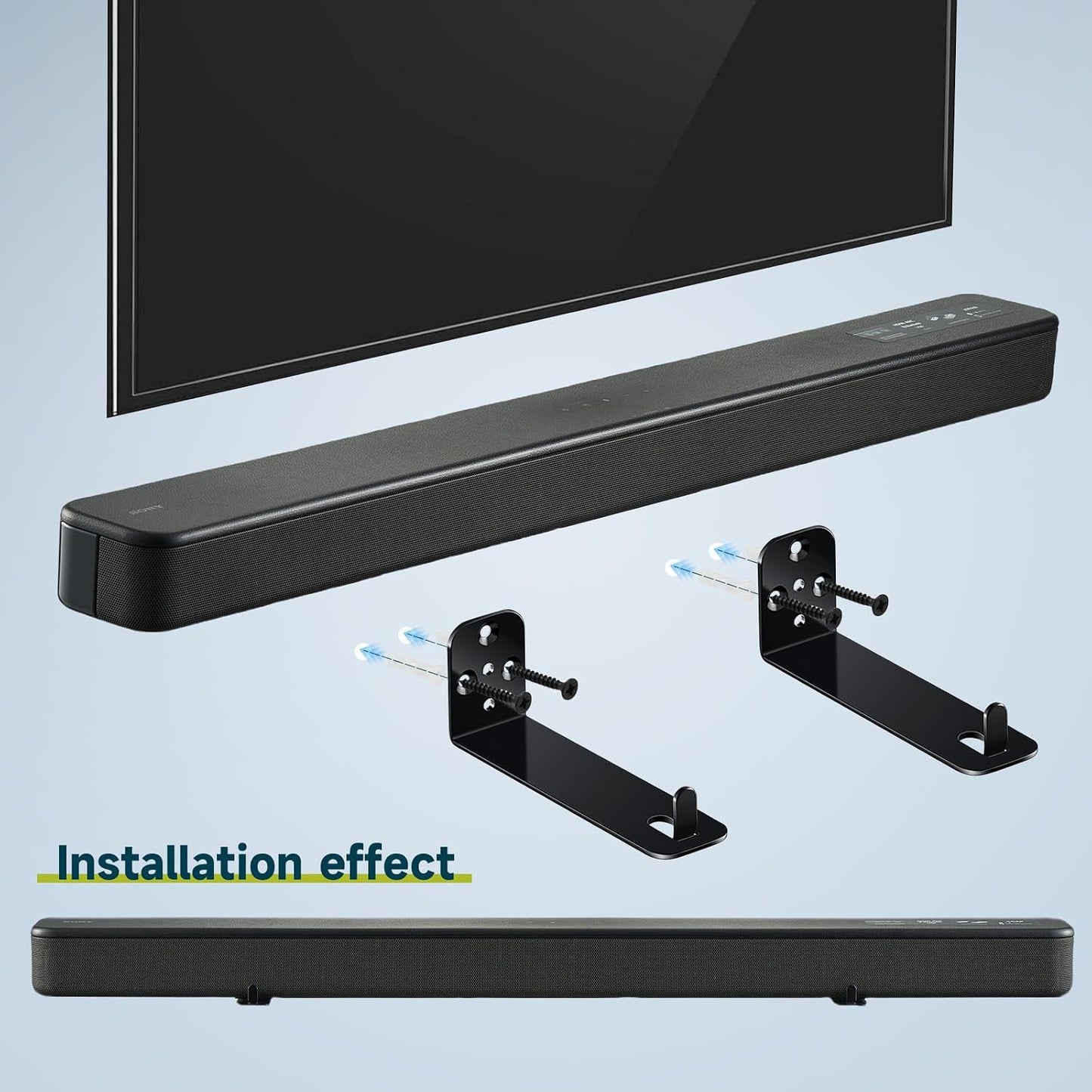STORAGBT S100F Soundbar Wall Mount for Sony Surround Soundbar, Including a Glow in The Dark Remote Control Cover
